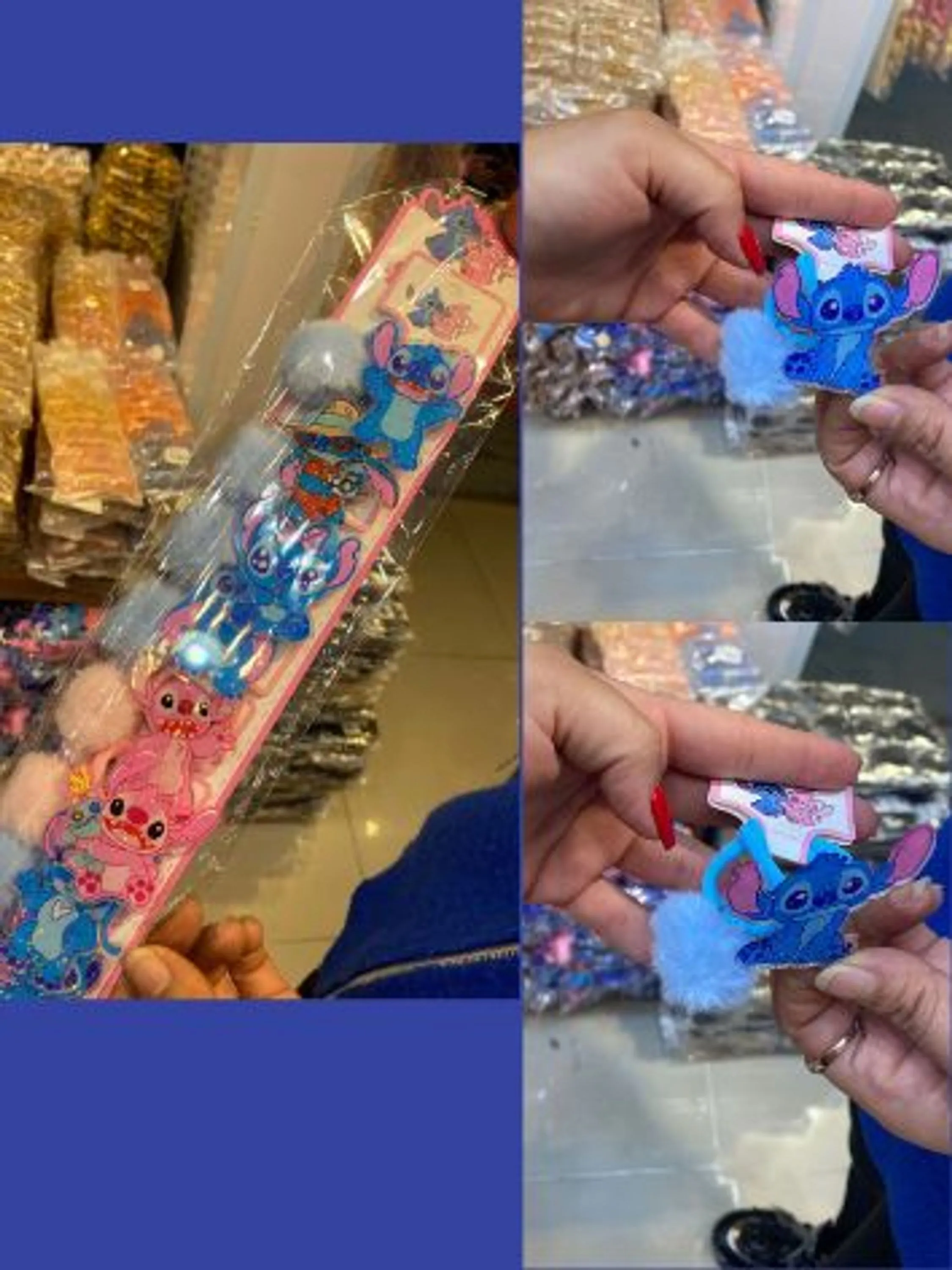 20 Elásticos de Cabelo do Stitch e Pompom-34