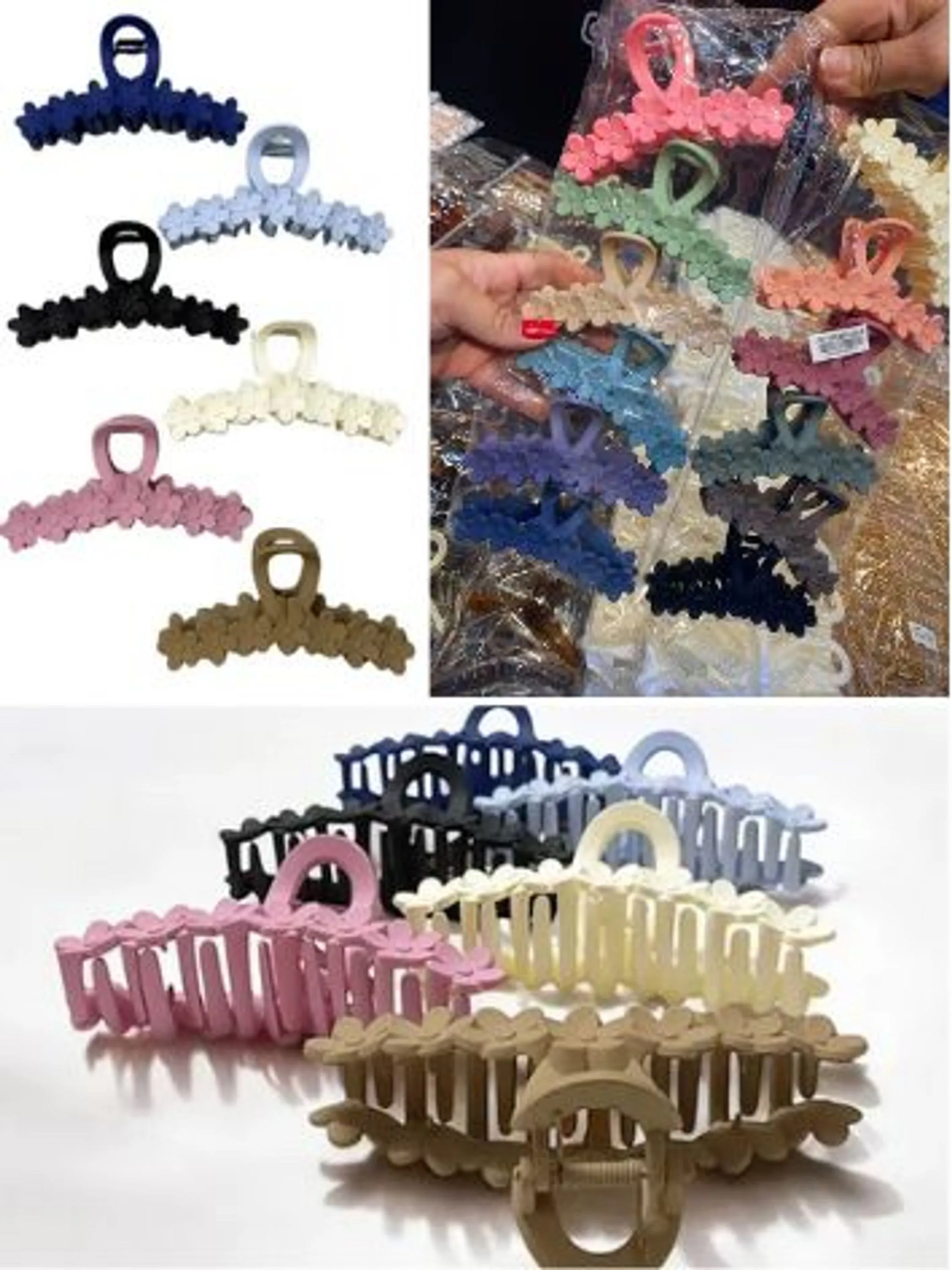 12 Peças de Presilha de Cabelo FLOR SORTIDA-39