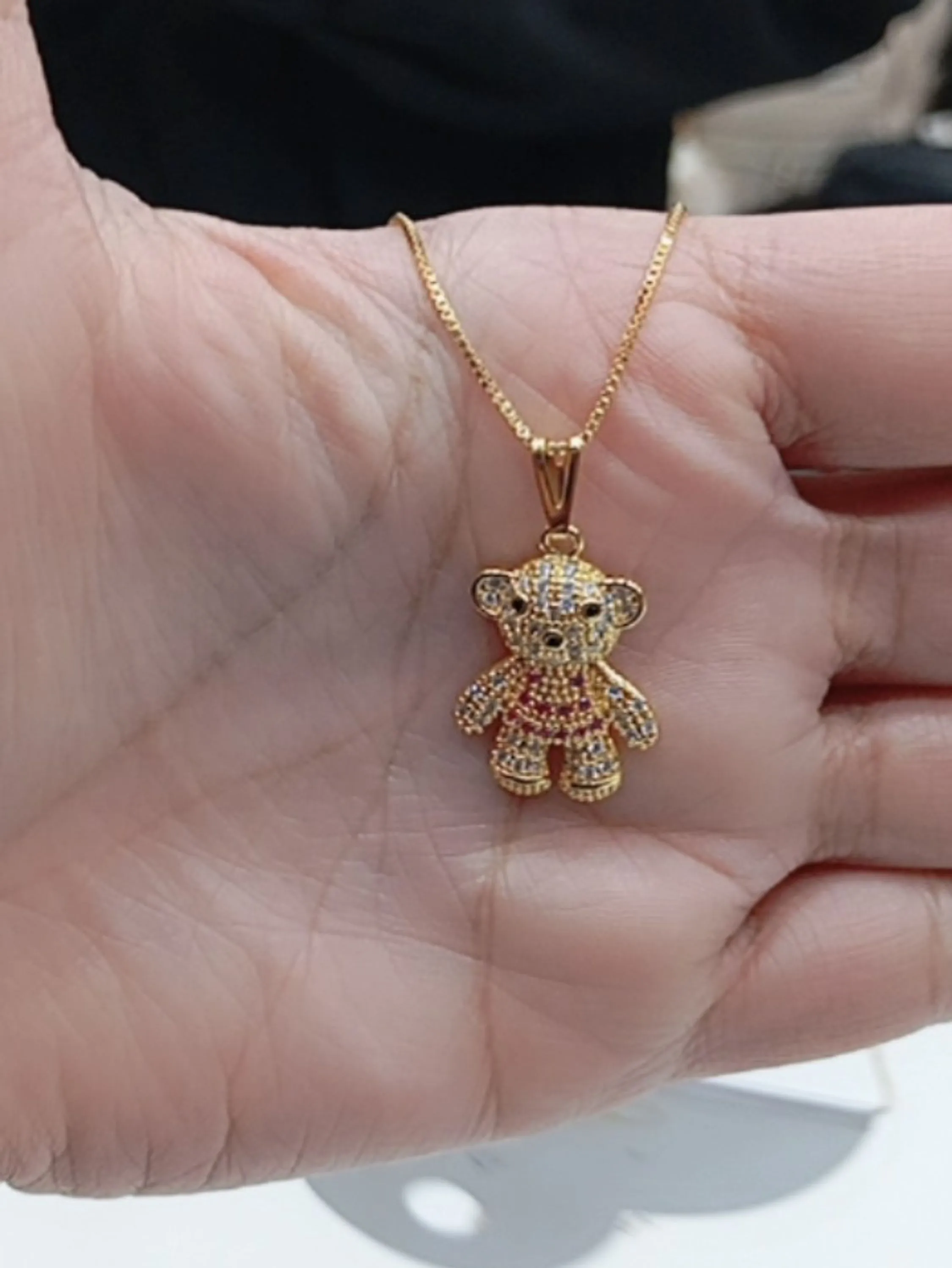 Colar urso brilhante 035