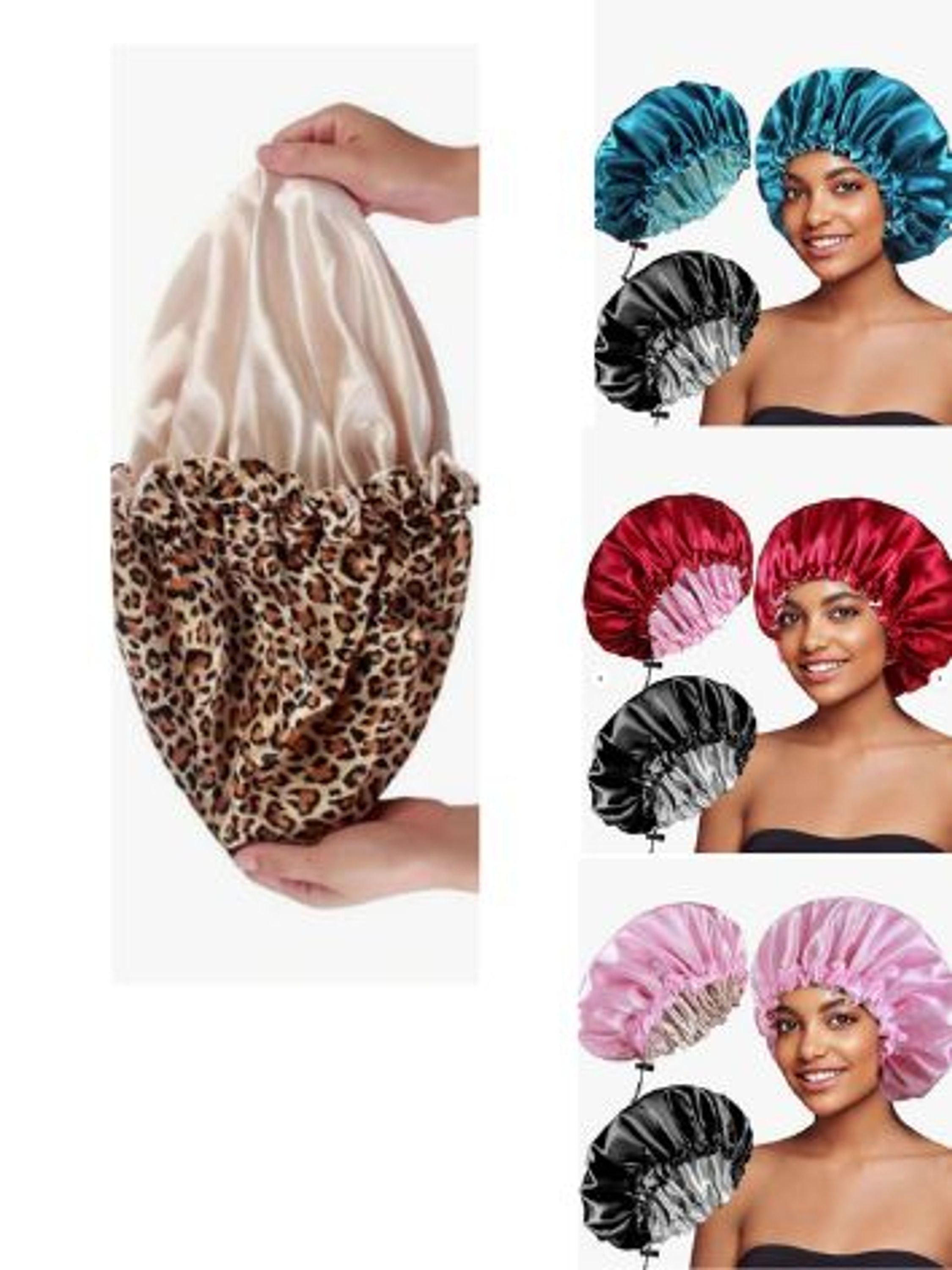 kit 12 Touca de Cetim Reforça DuplaFace-4321