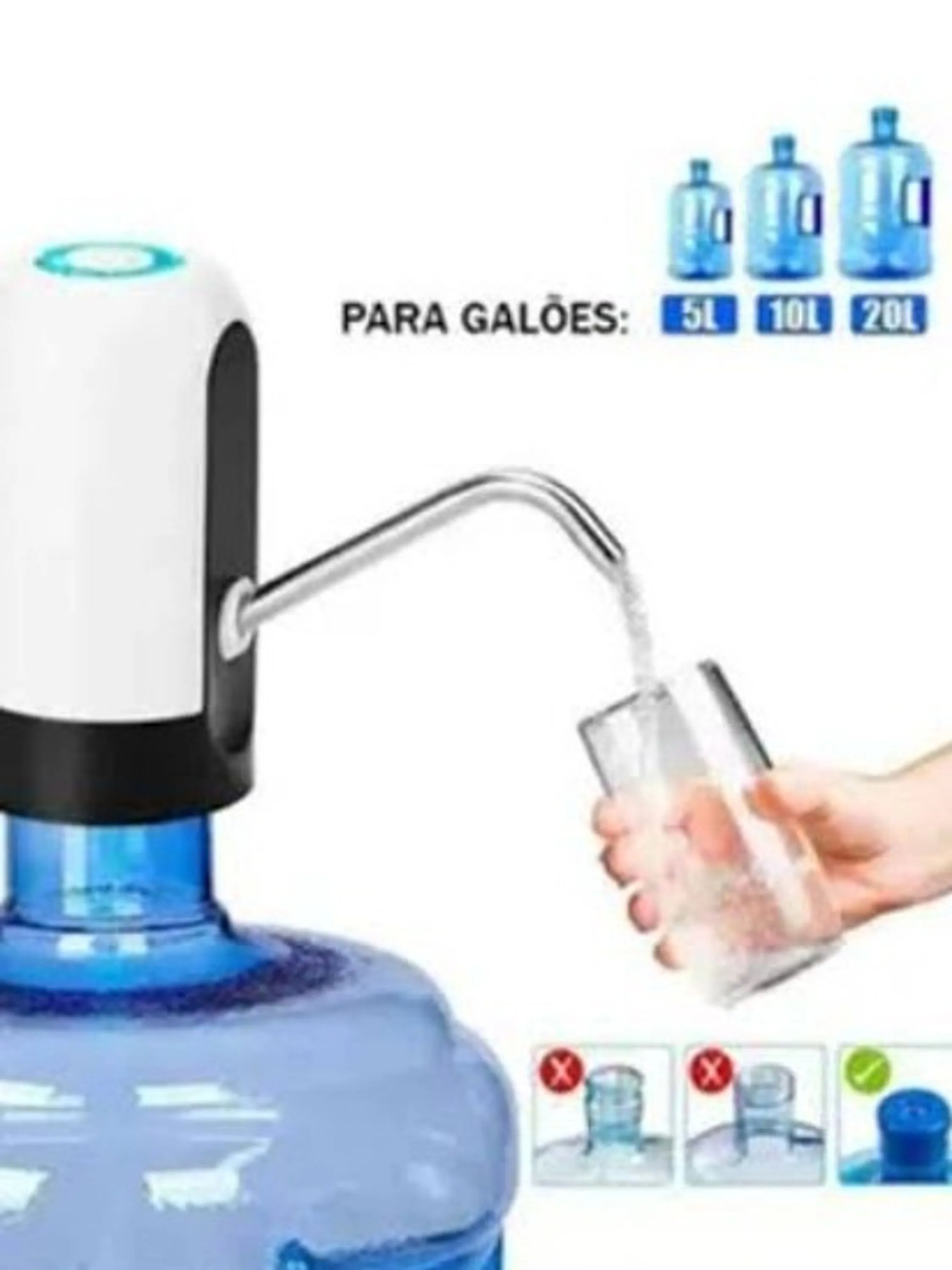 Bomba elétrica para garrafão de água
