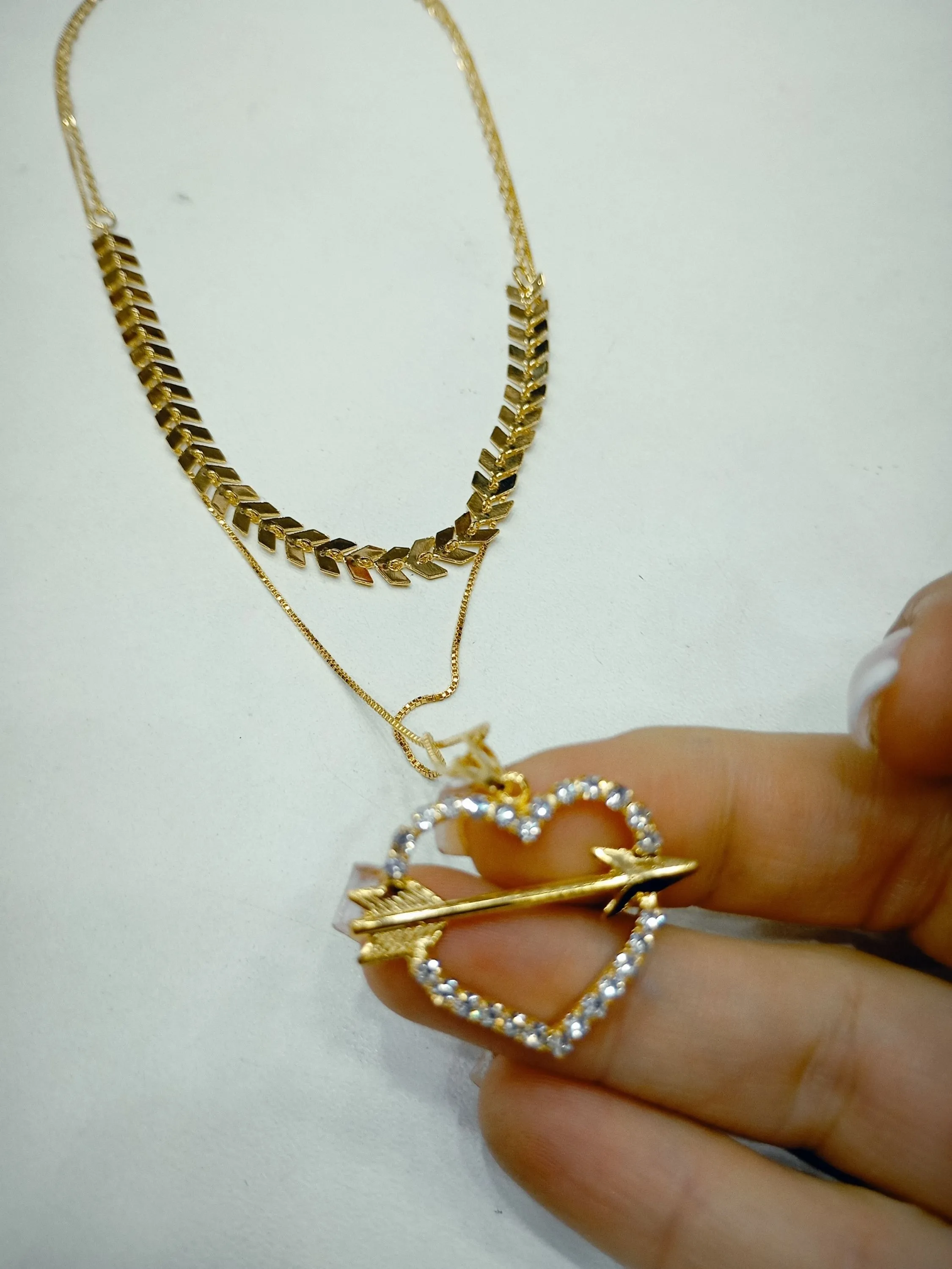 Colar de coração com Arco Flash do amor-39