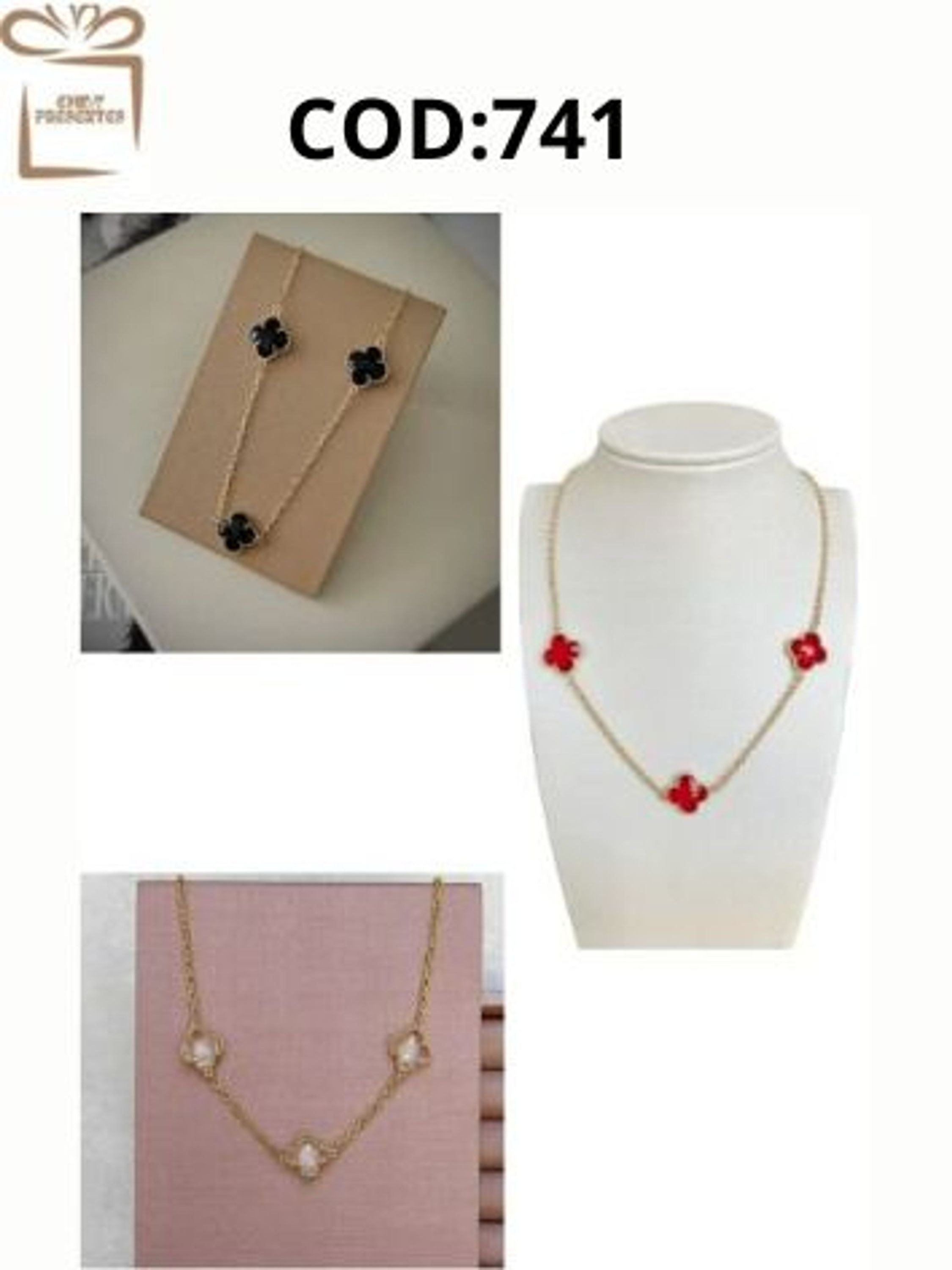 Colar Vanclive de Folha de Trevo de Sorte-UNIDADE