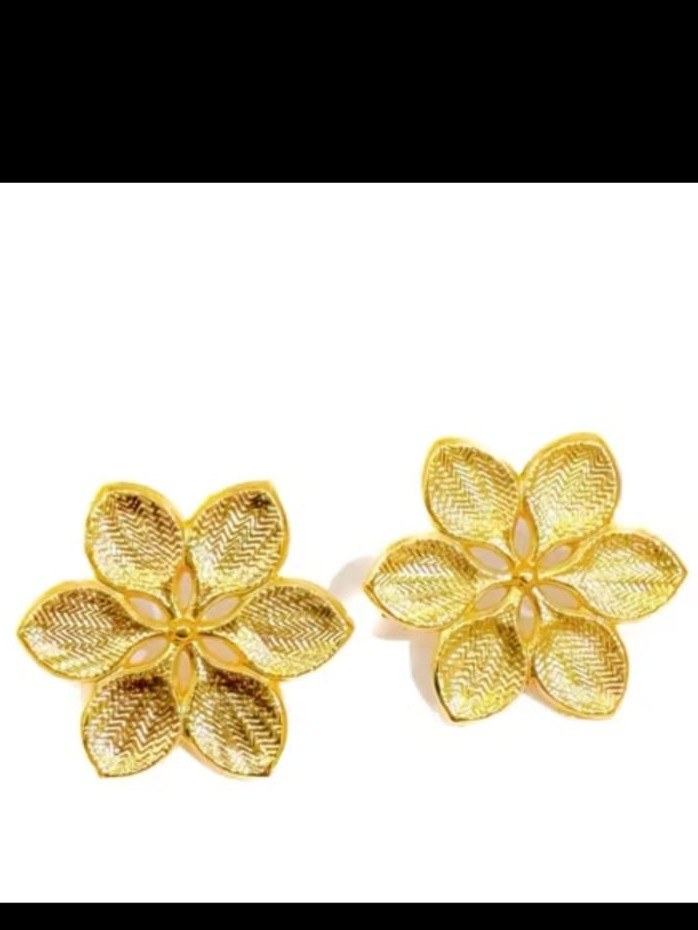 Brincos flor de pétalas 9494