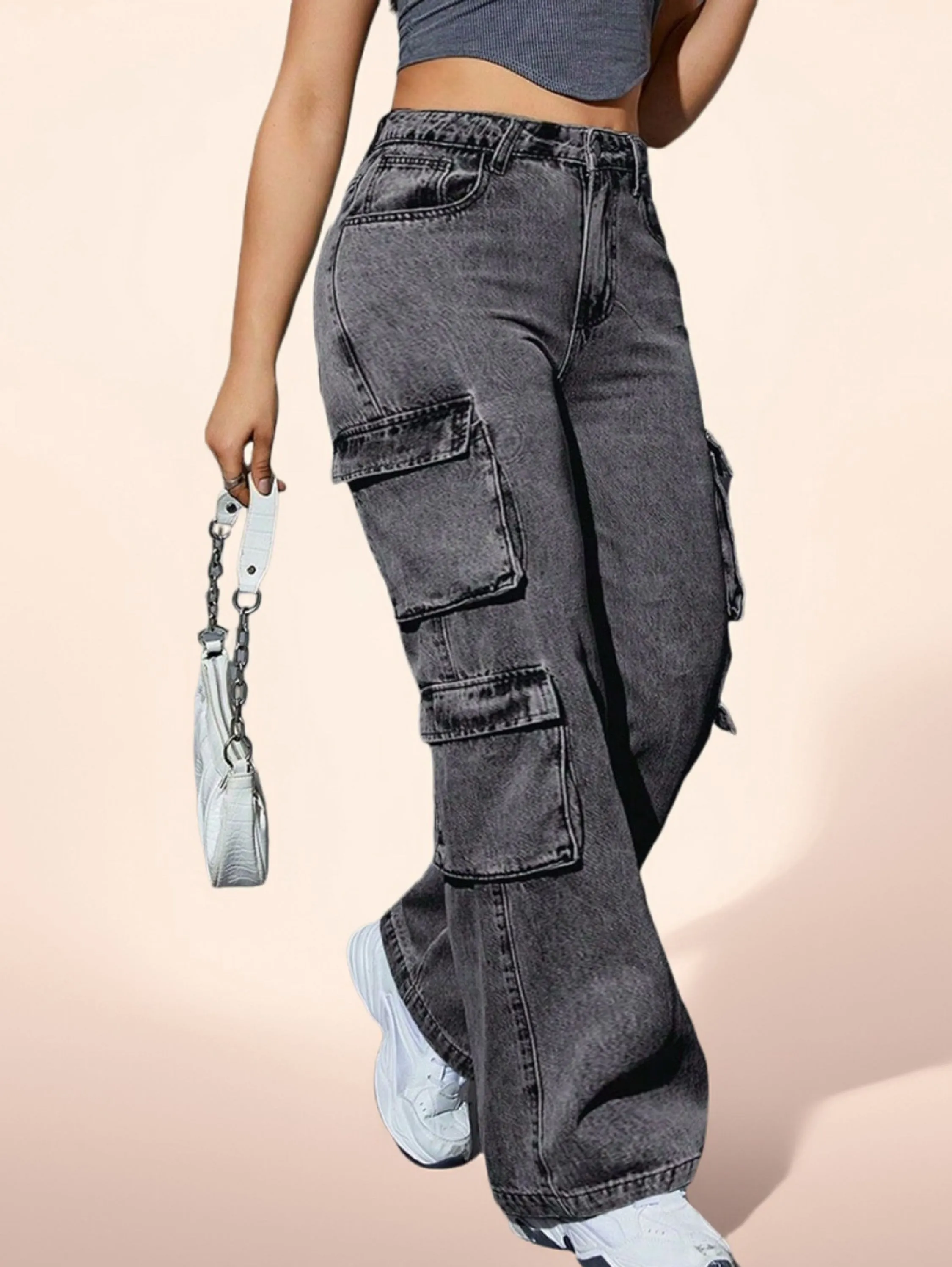 Calça cargo 4 bolsos grafite