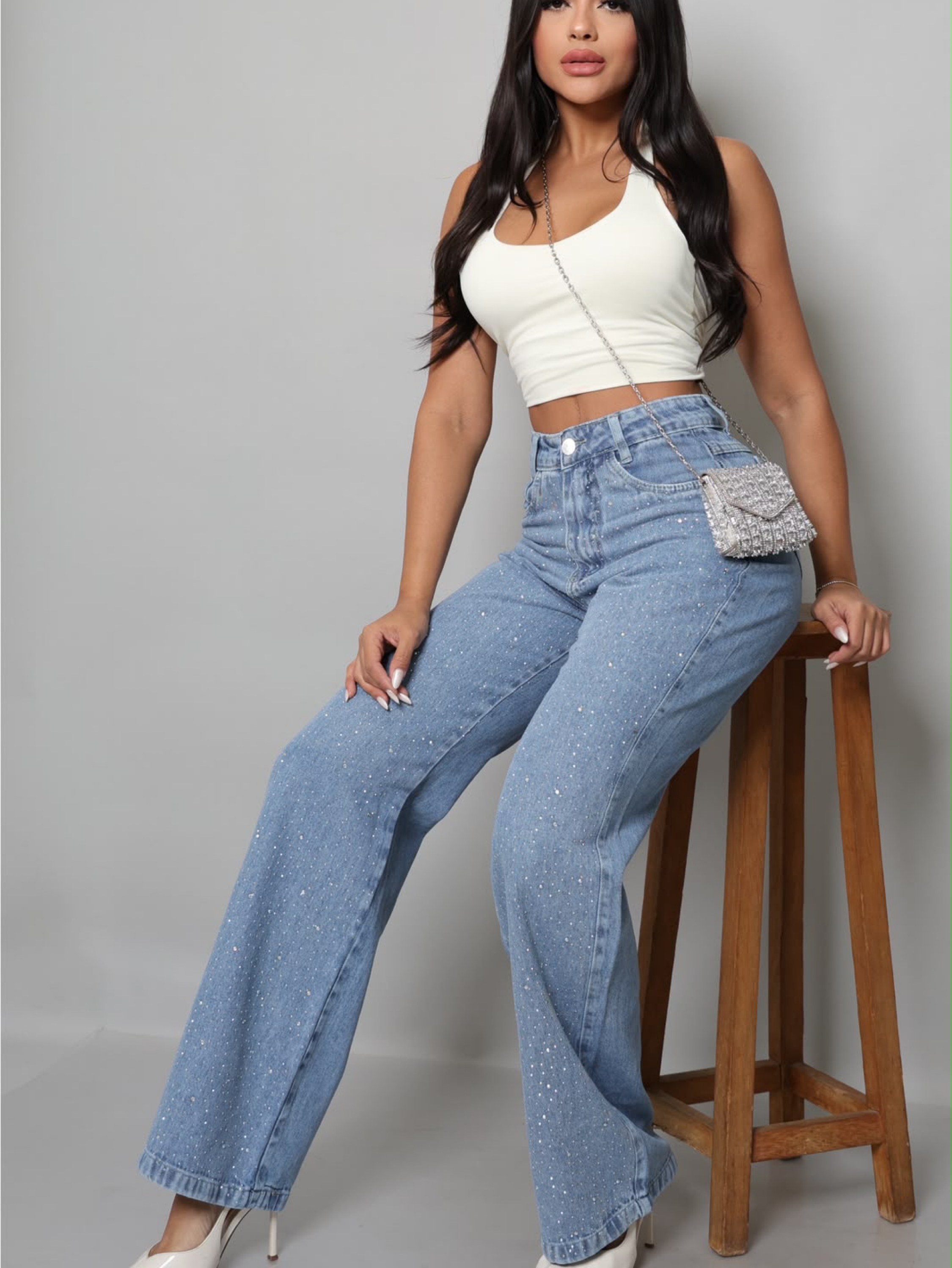 Wide Leg com brilho