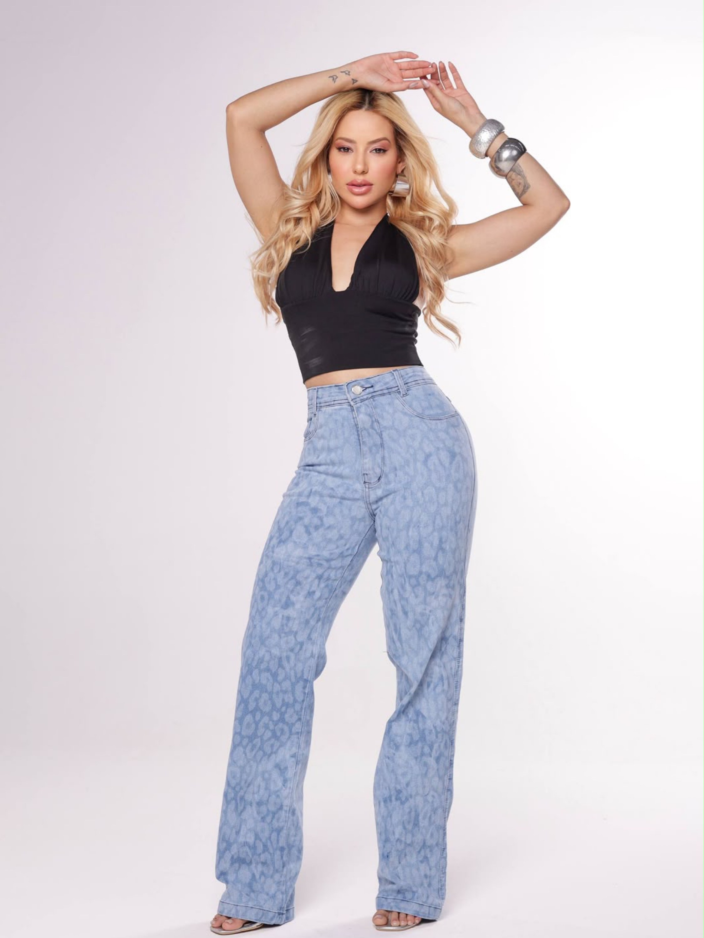 Calça wide leg