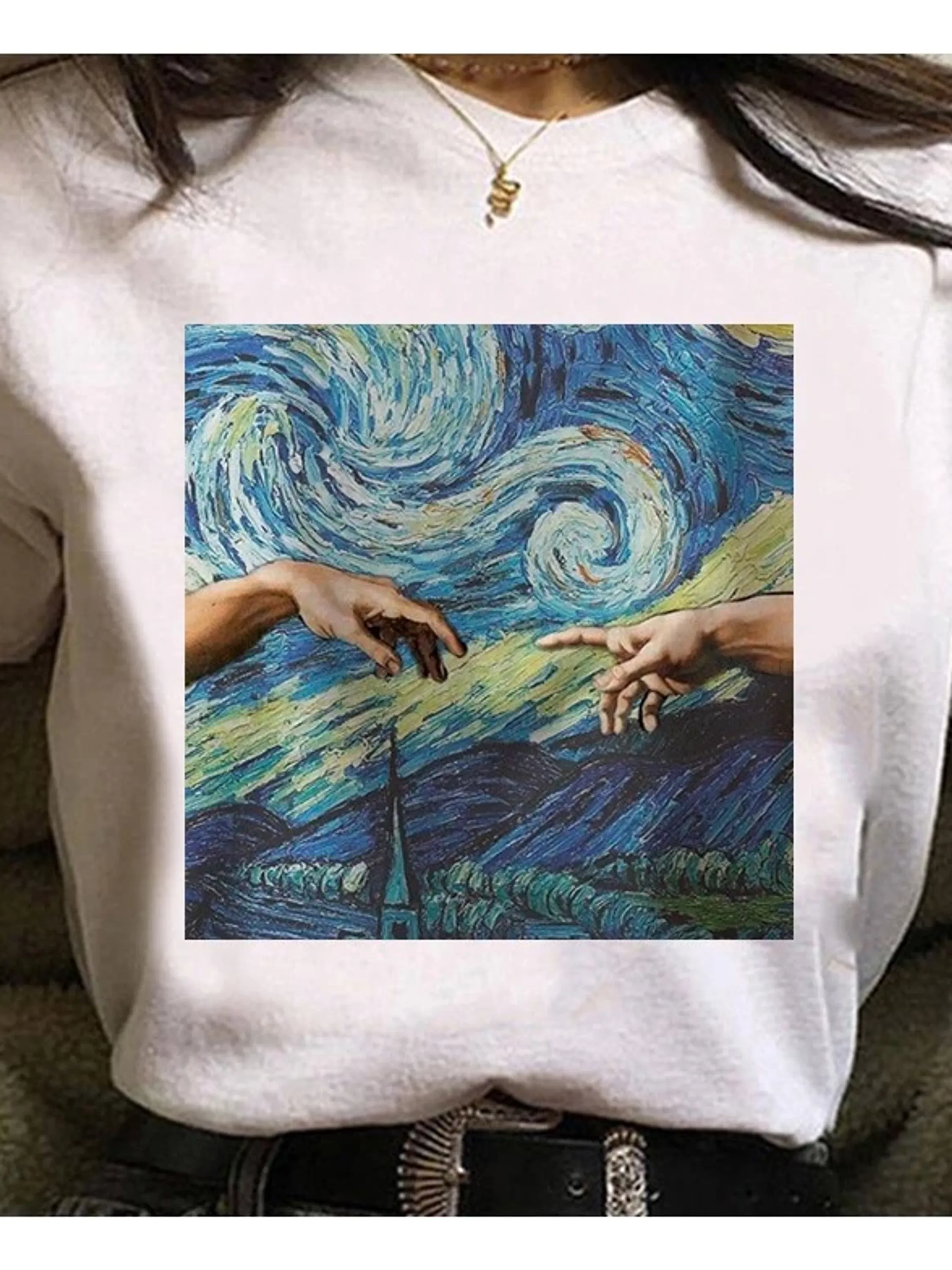 Camisetas Vincent Van Gogh Camisa Arte Unissex Blusa Algodão