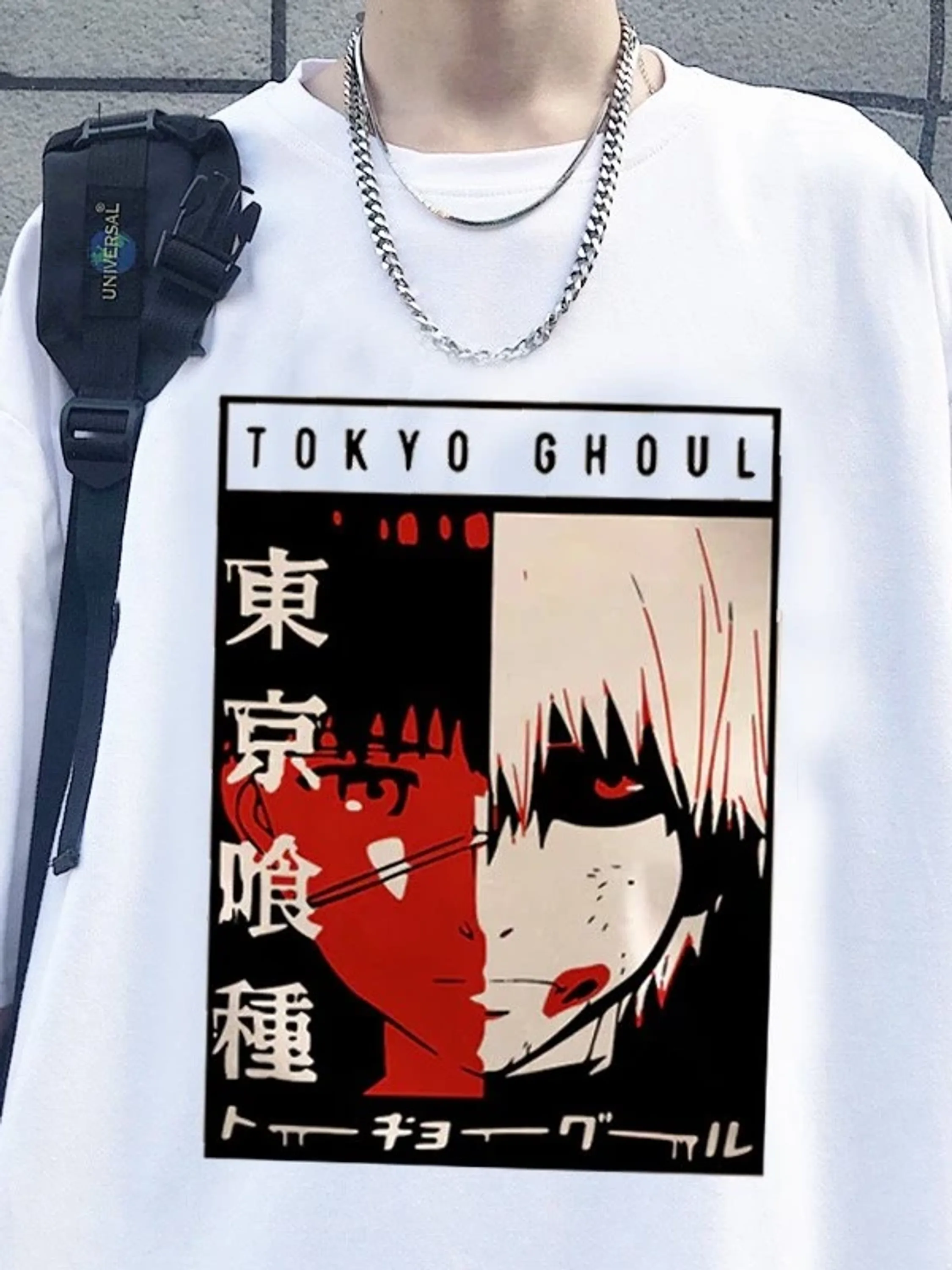 Camiseta Anime Tokyo Ghoul Ken Kaneki Harajuku Feminina Camisa