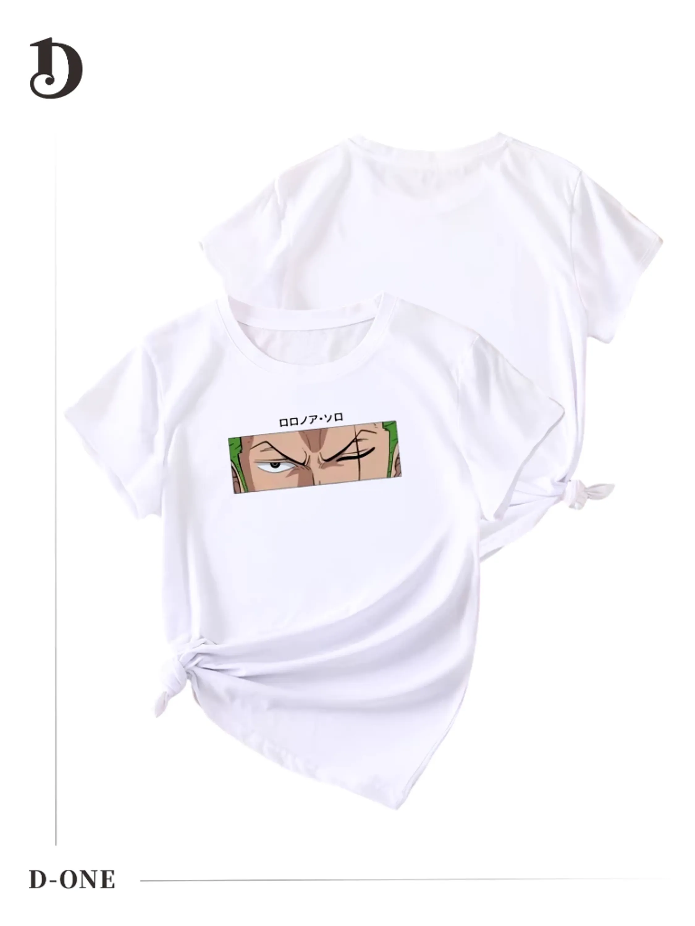 Camiseta Anime One Piece Ronronoa Zoro Camisa Masculina Blusa Feminina Algodão