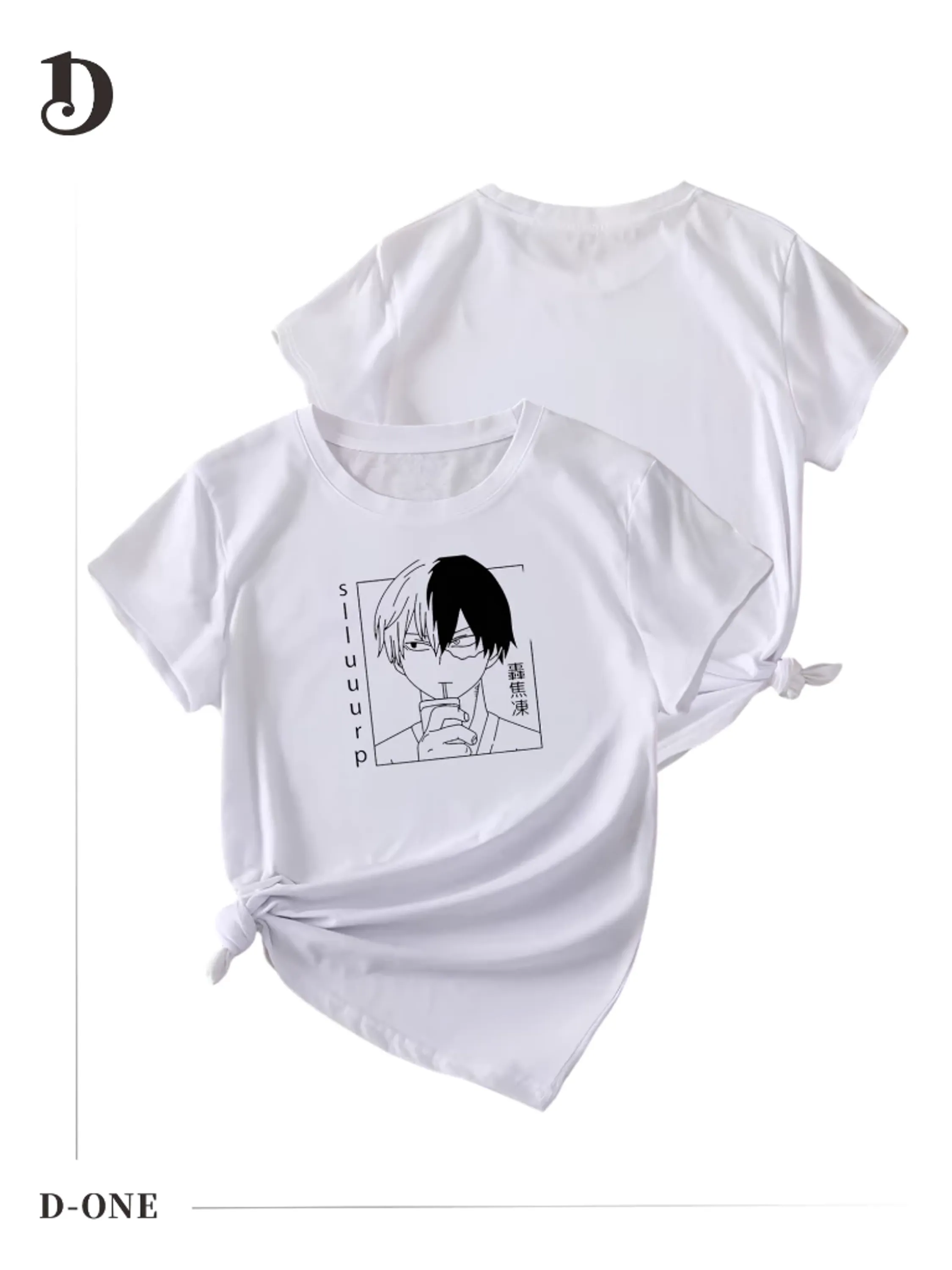 Camiseta Anime Boku No Hero Academia Camisa Todoroki Blusa Feminina  Algodão