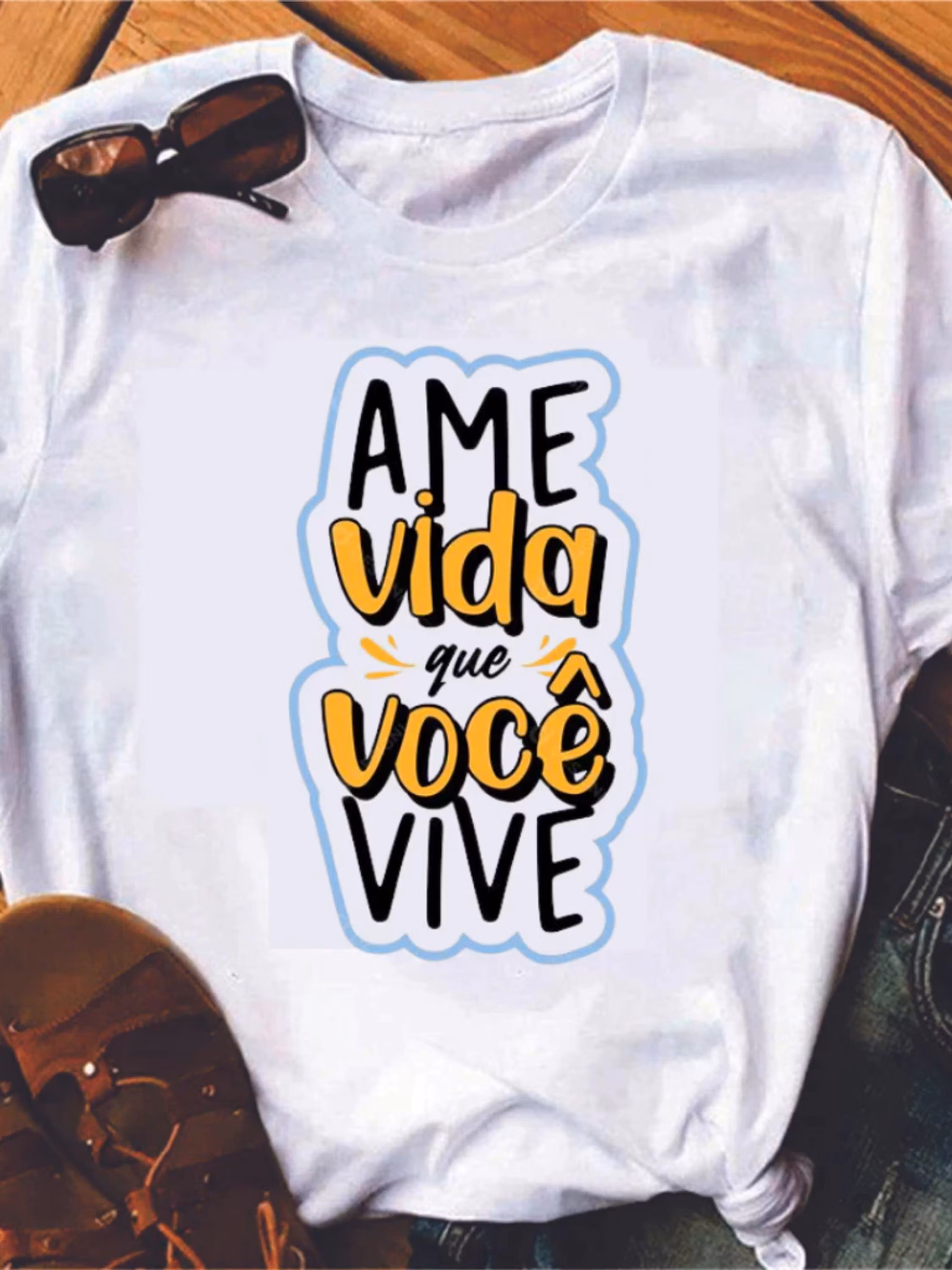 Camisetas Ame Vida Lindas T-shirts Estampadas Femininas Blusas