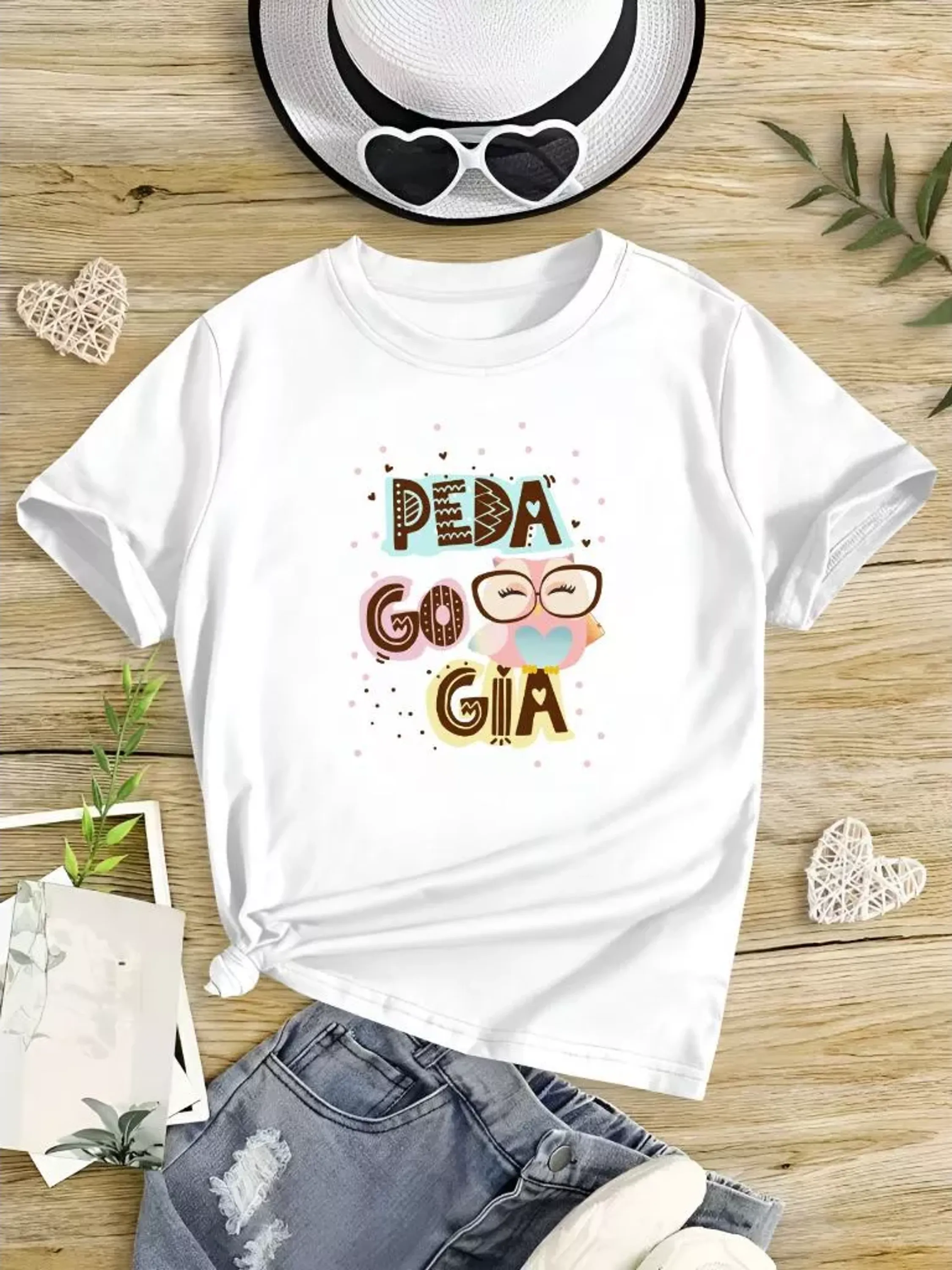 Camiseta Pedagogia Profissões  Feminina Camisa Básica Algodão