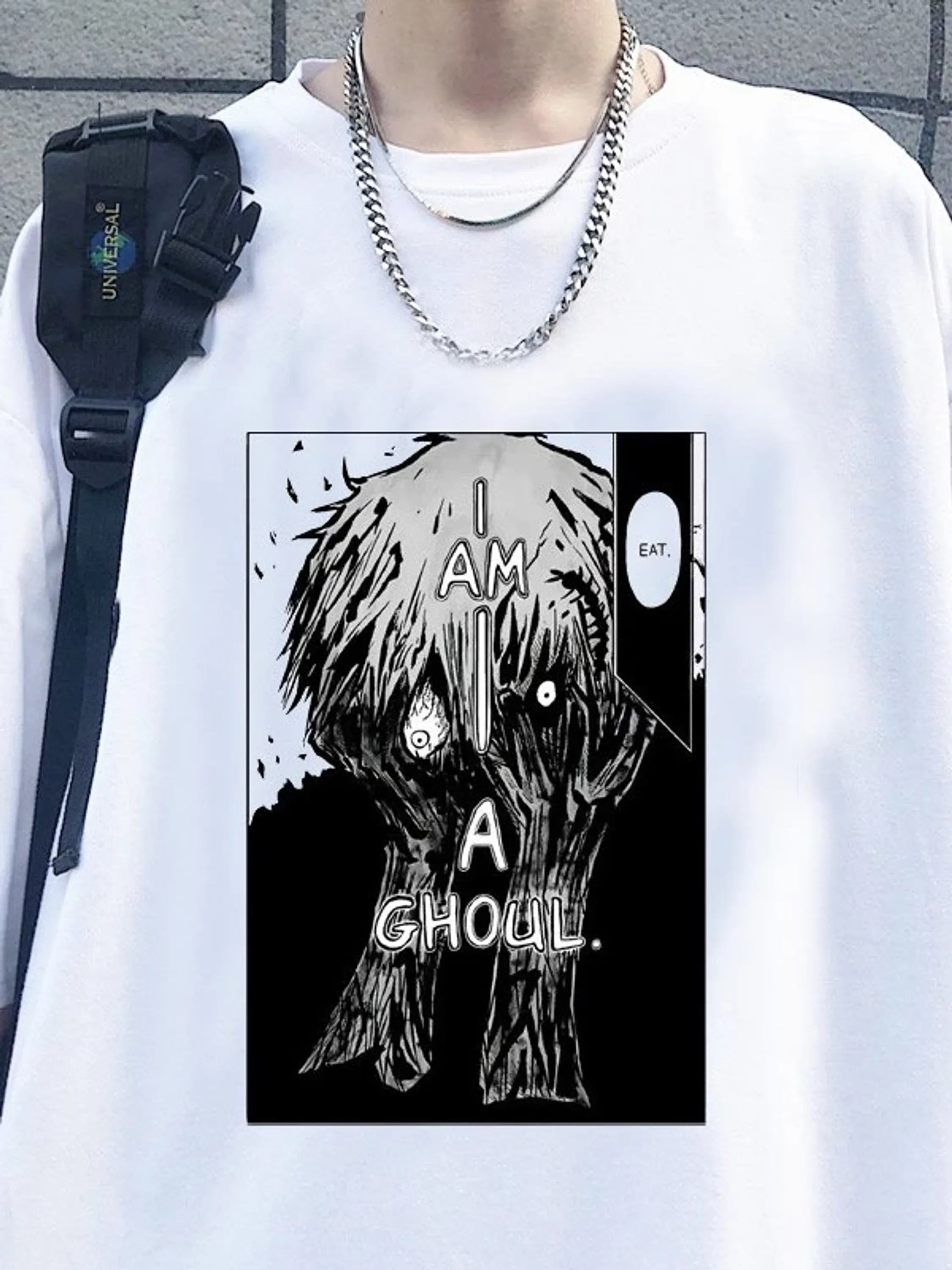 Camiseta Anime Tokyo Ghoul Ken Kaneki Harajuku Feminina Camisa