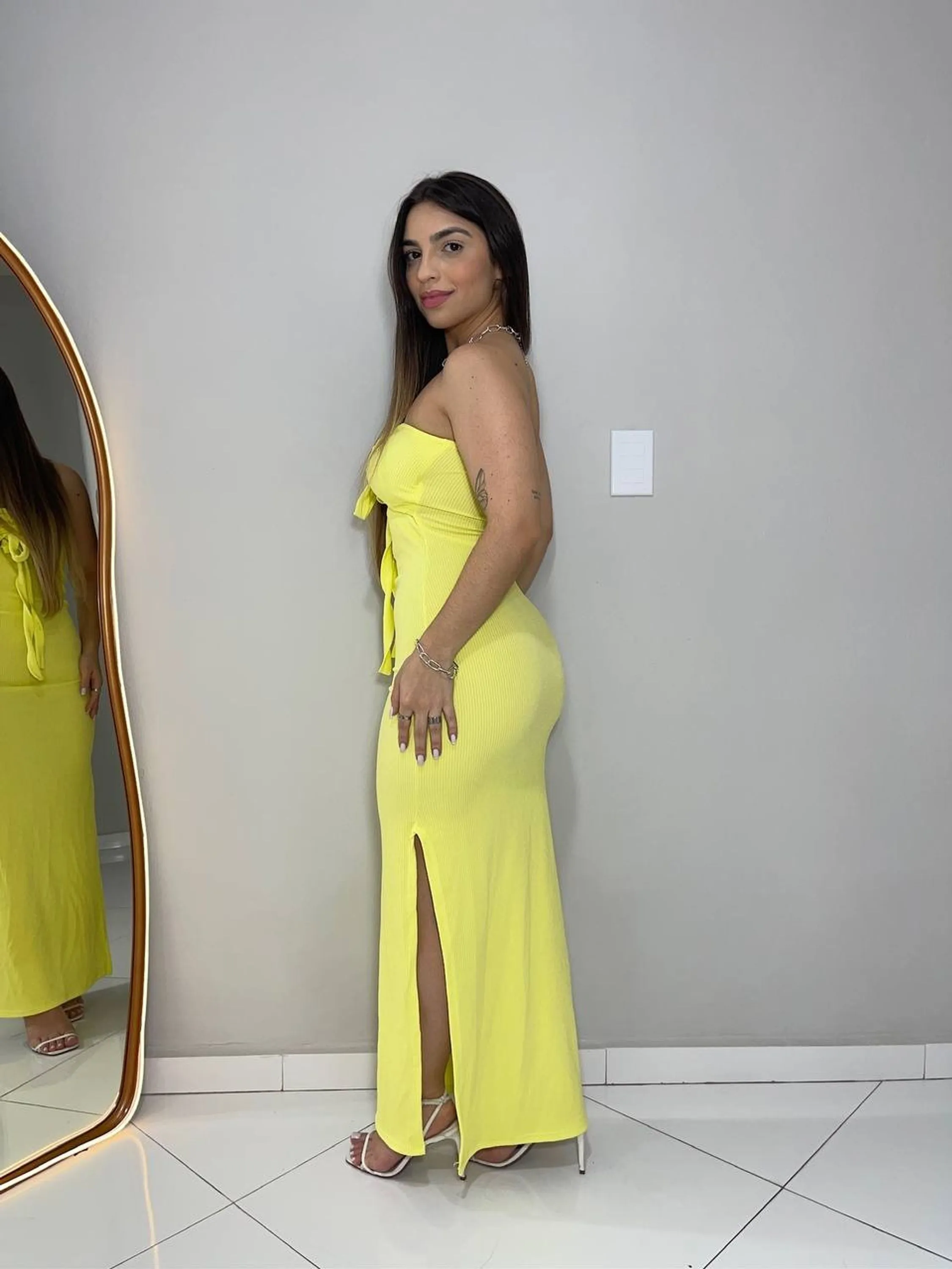 Vestido Midi Amarração ocasional