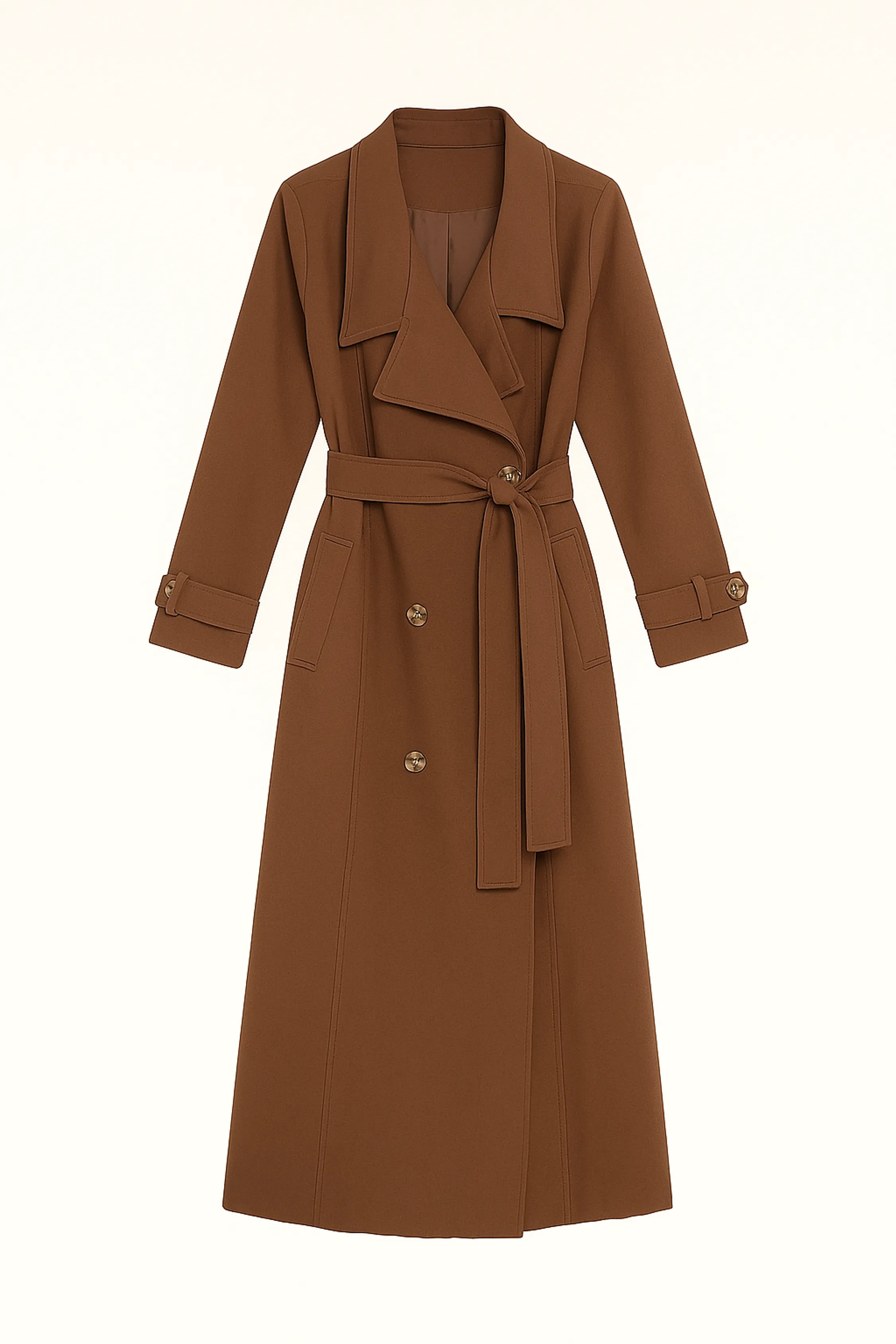 Casaco Feminino Trench Coat em Alfaiataria Premium com Forro