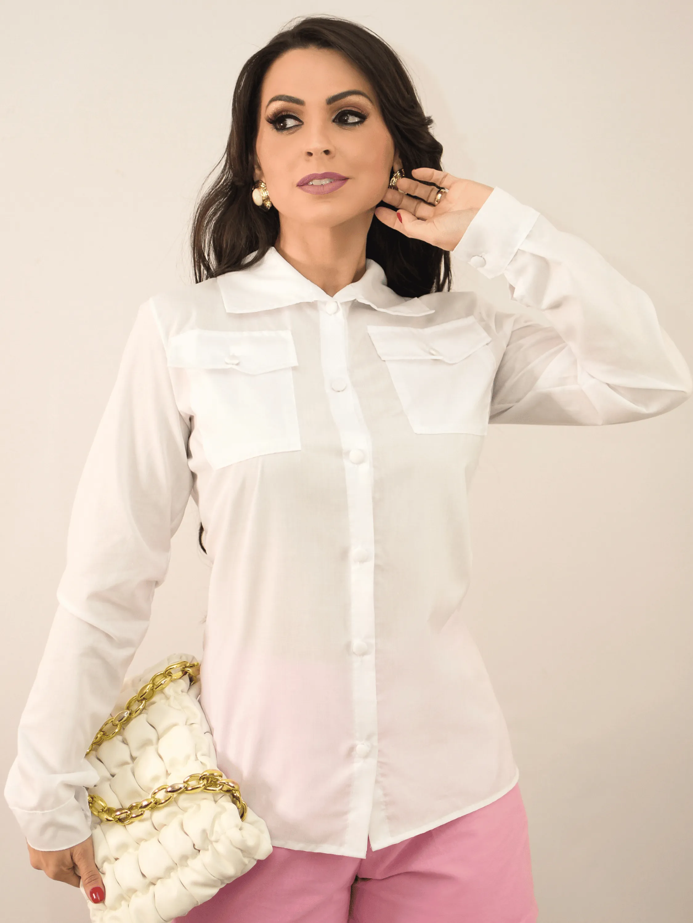 Camisa Feminina Manga Longa Outono