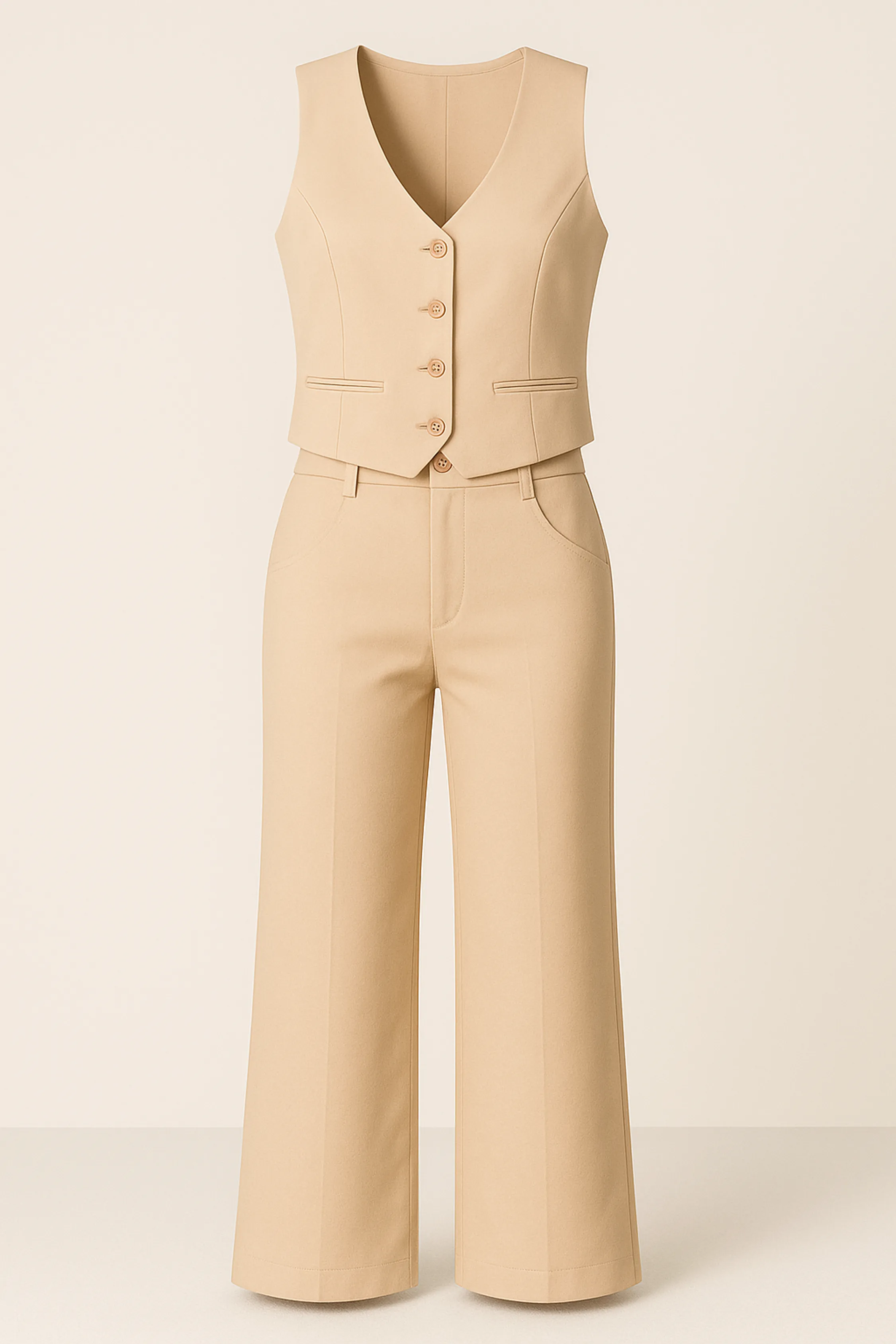 Conjunto Feminino Elegante Alfaiataria Colete e Calça