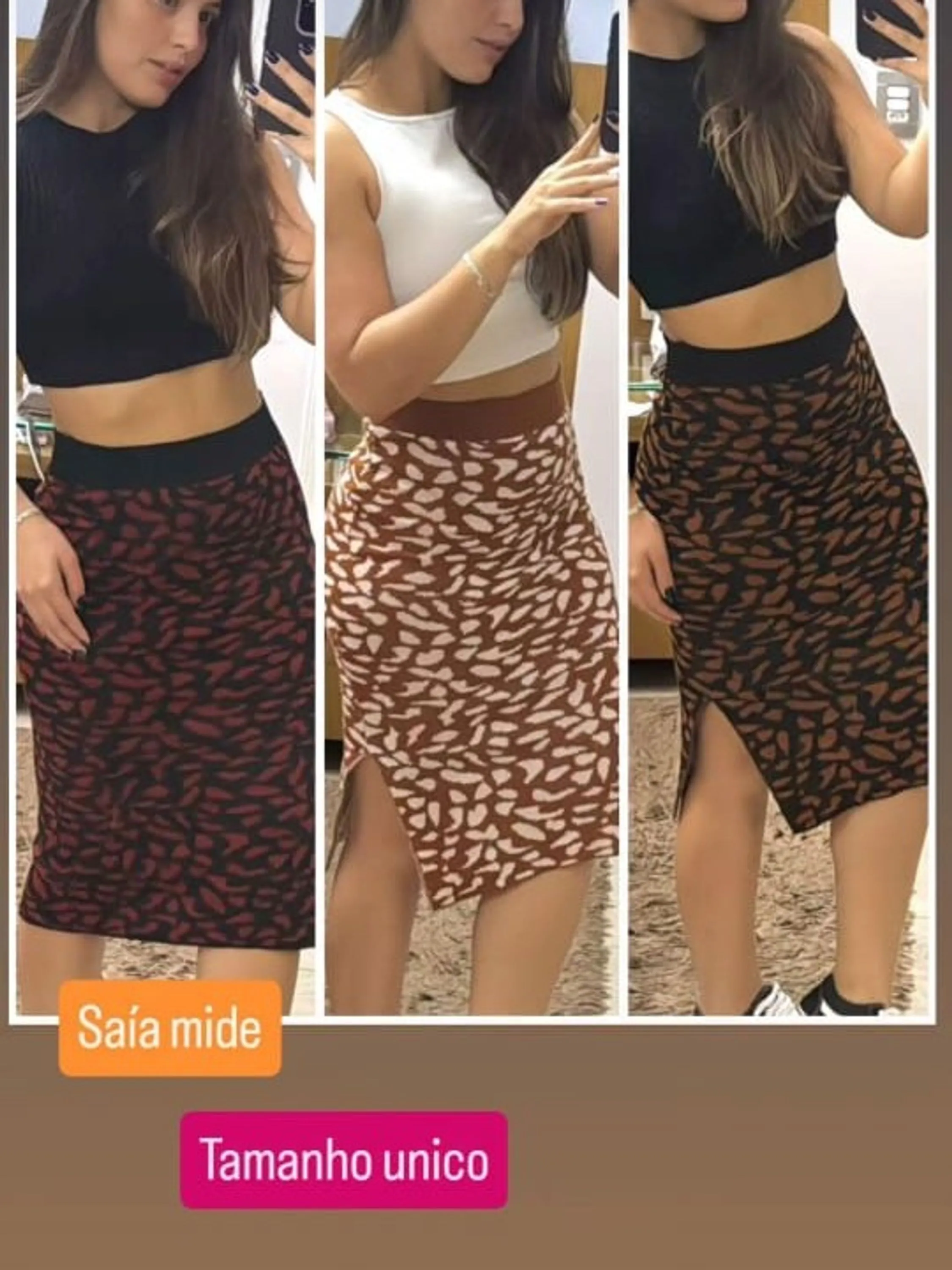 Saia midi tricot