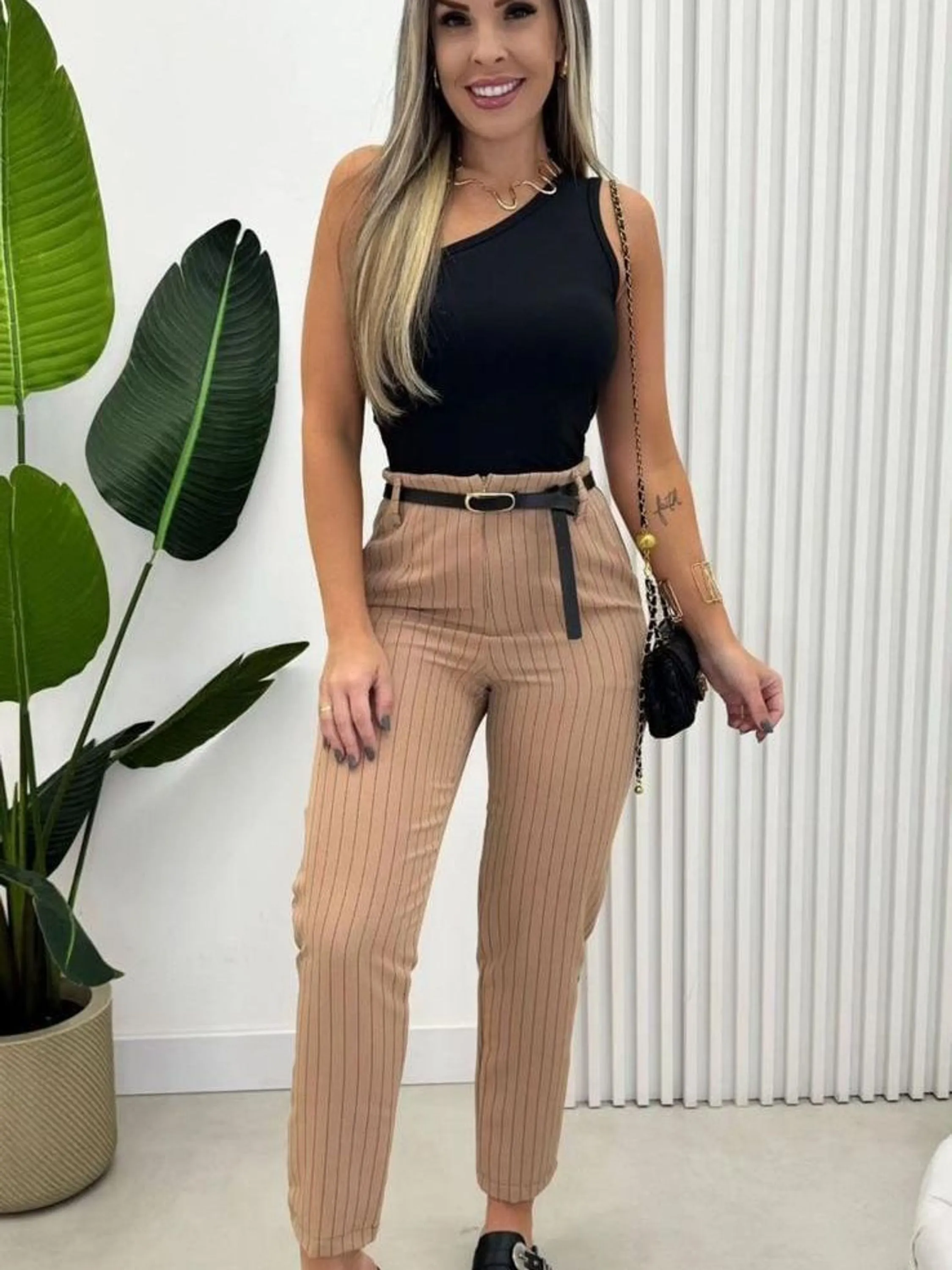 Calça  risca de giz