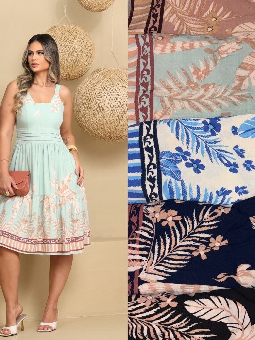 Vestido curto com estampa tam.unico 42/44