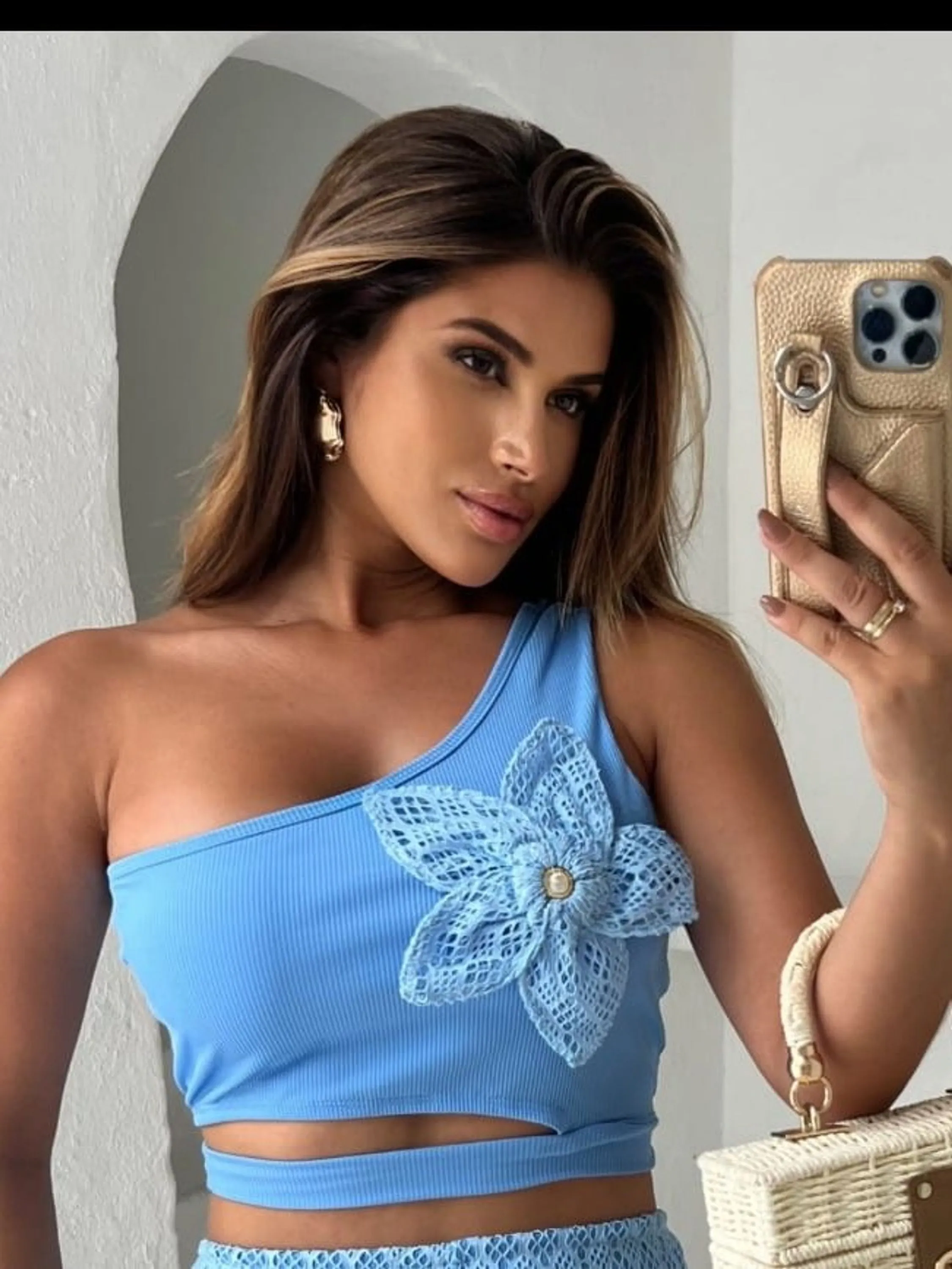 Cropped flor 🌼 com bojo