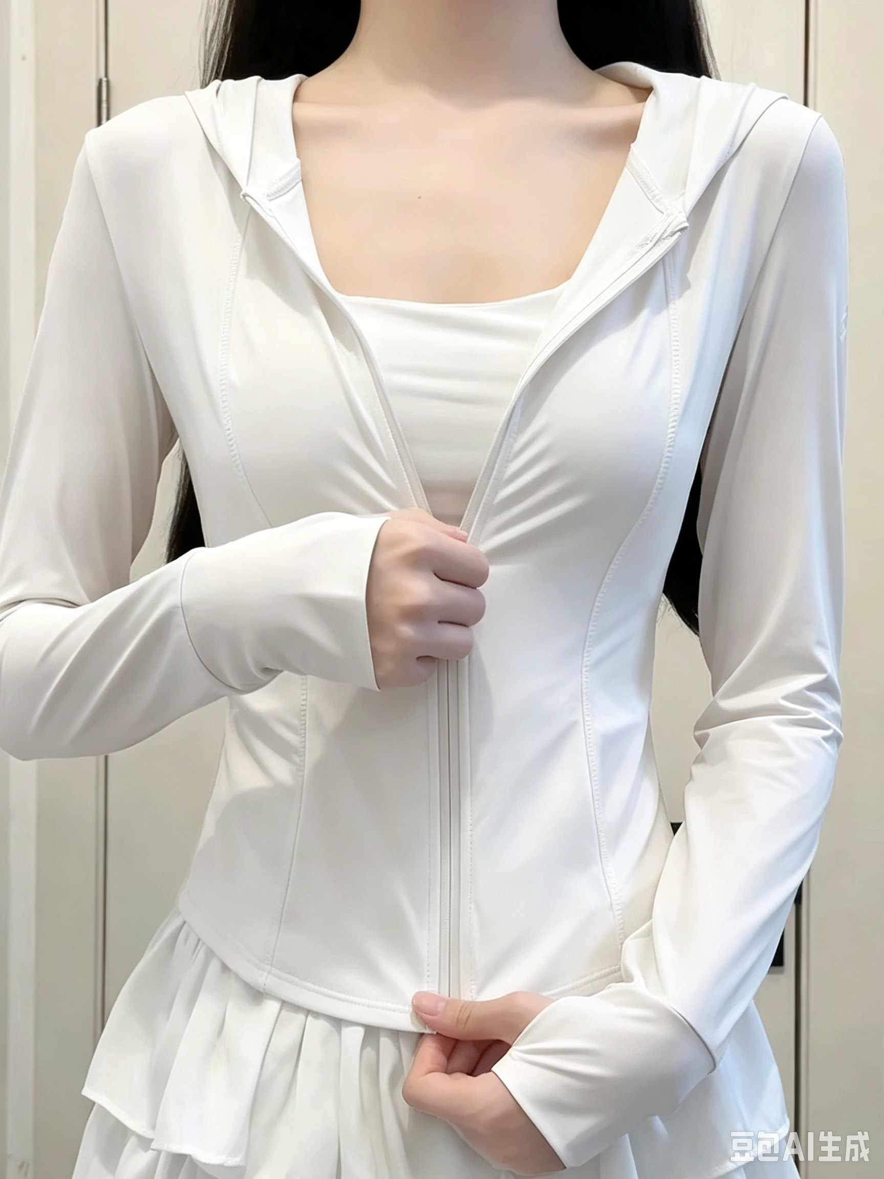 Blusa deJaqueta Proteção UV Feminina Com Capuz