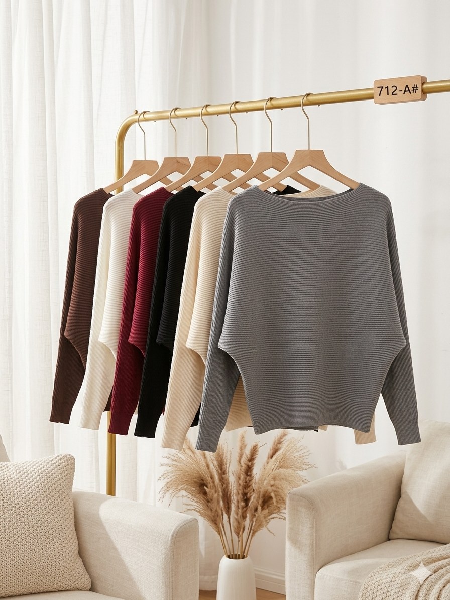 Suéter Feminino Manga Morcego 712#