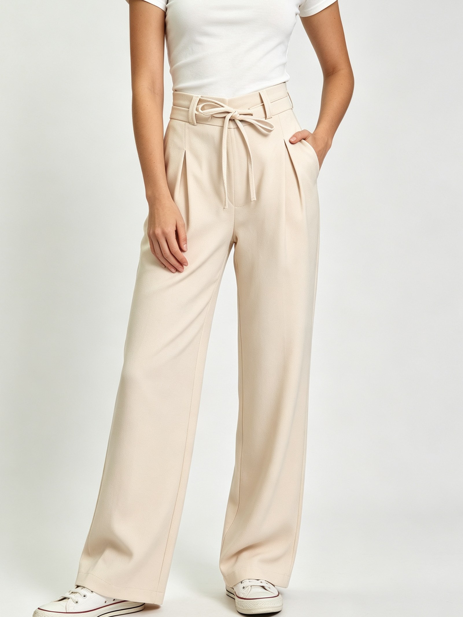 calça pantalona feminina de Marrant com cordão109#