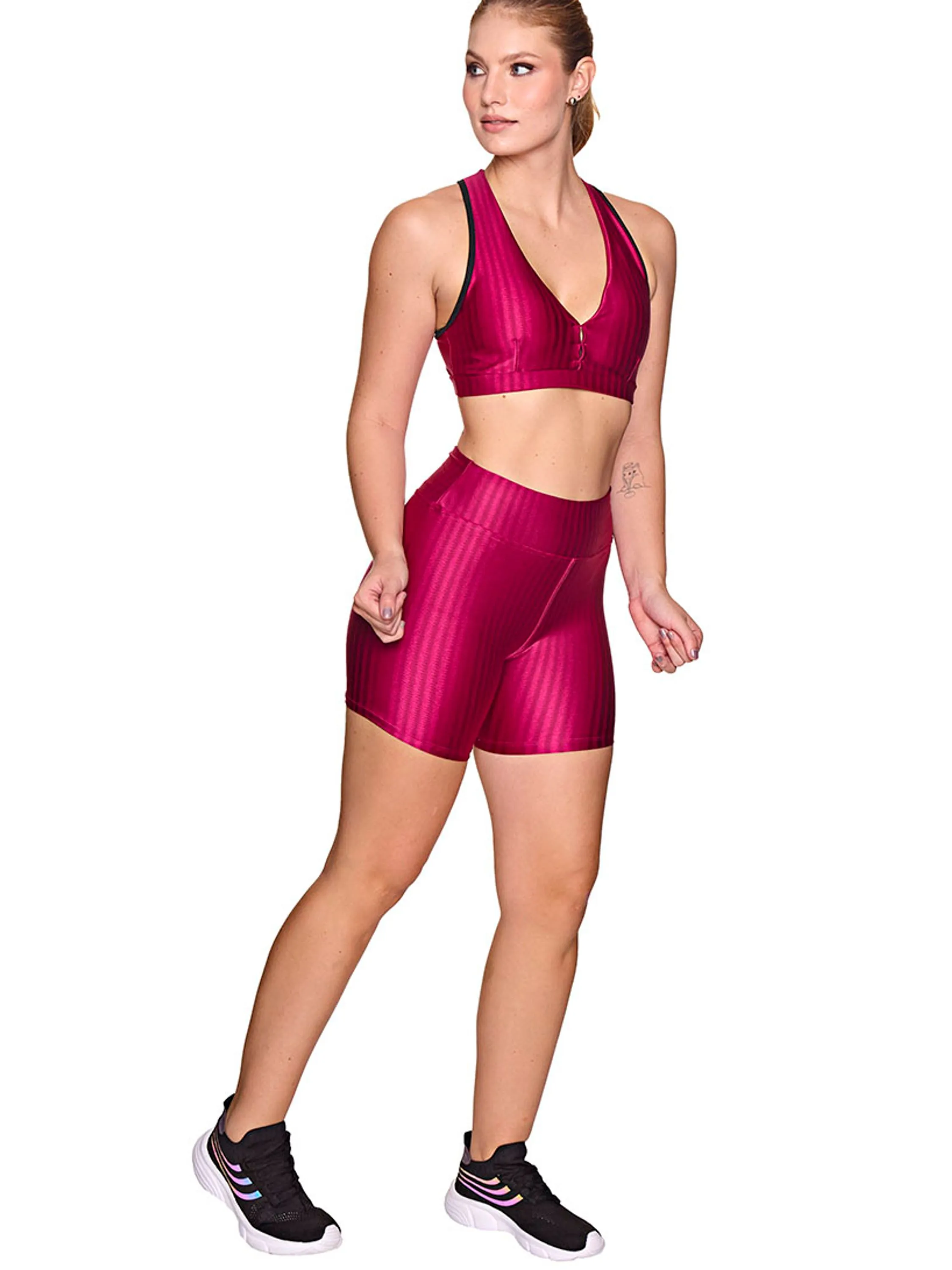 Conjunto Feminino Short Meia Coxa 3d E Top 3d Rosset