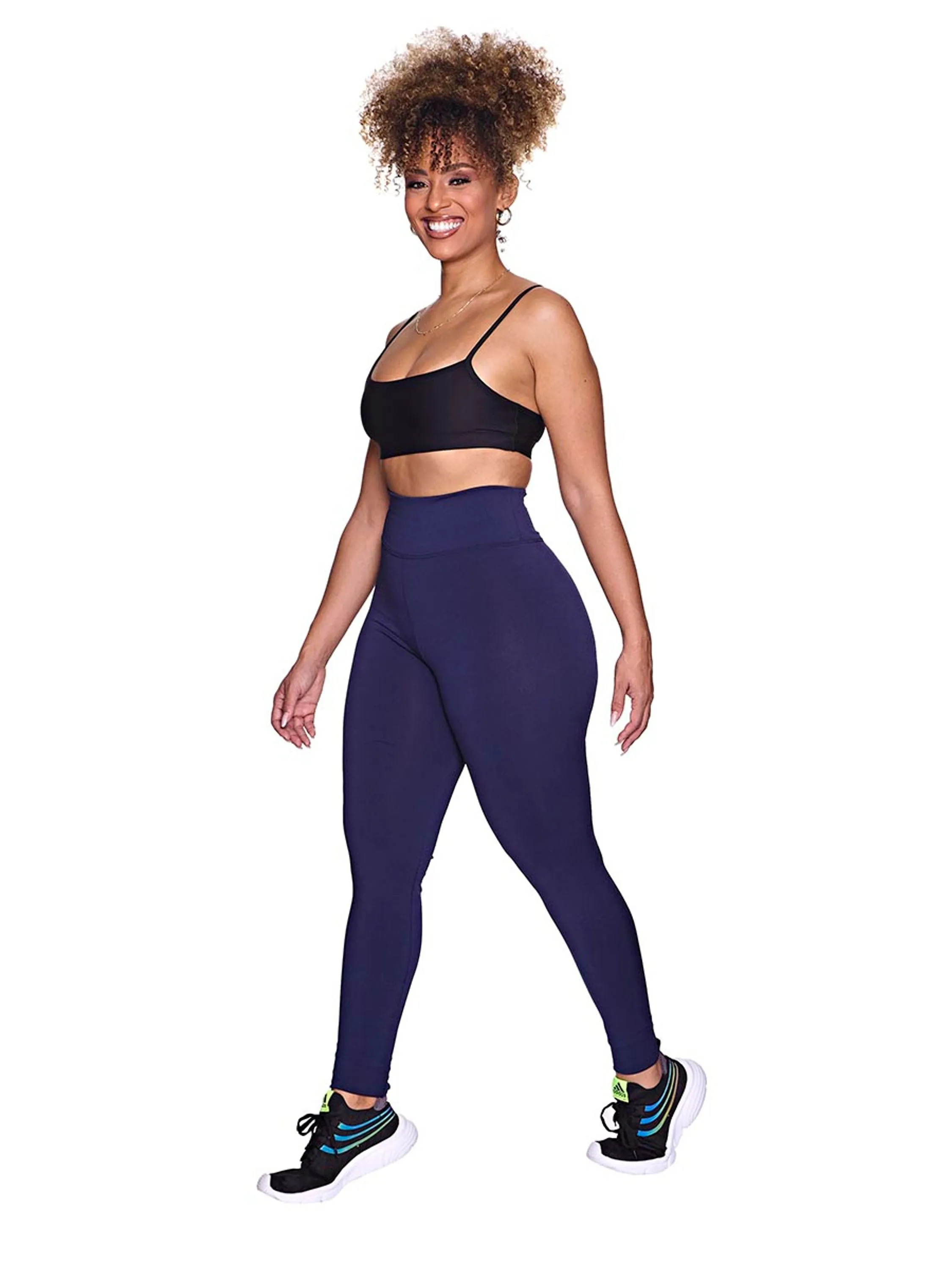 Kit 2 Calças Feminina Legging Em Suplex Cós Alto