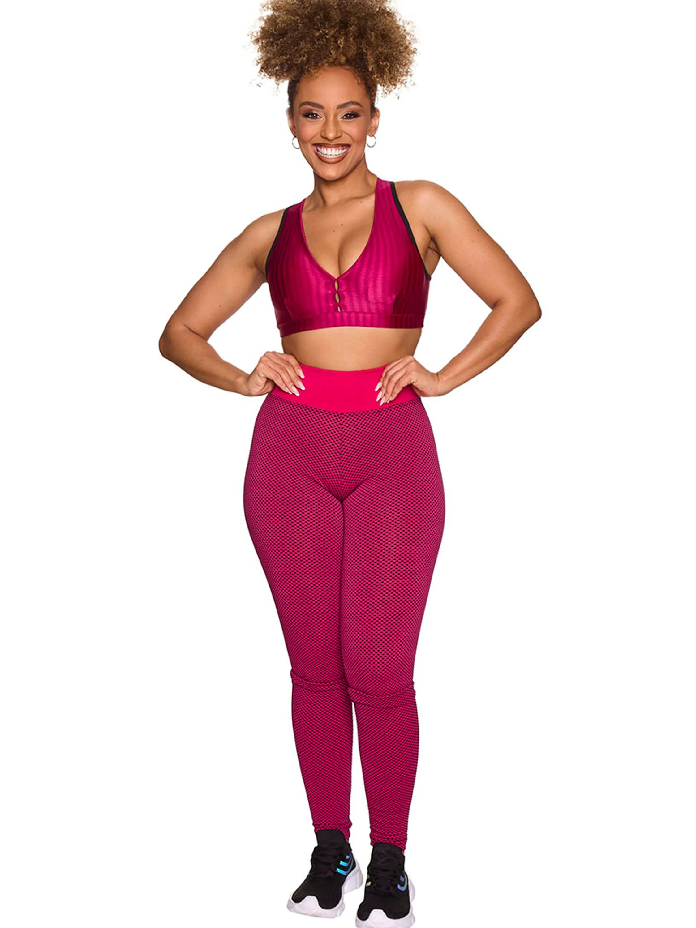 Calça Feminina Legging Detalhe Cintura Treino Academia