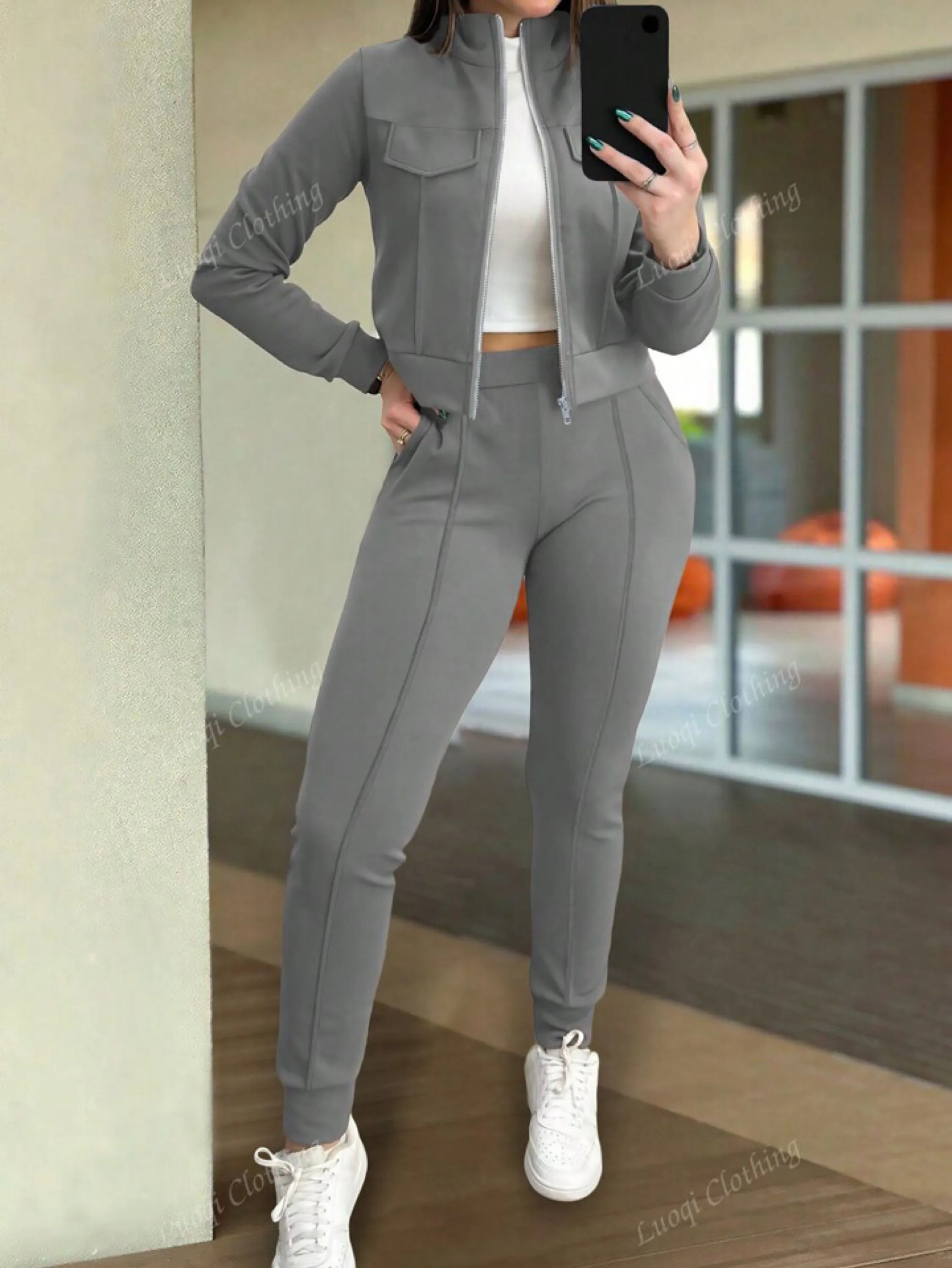 Conjunto lãzinha zíper