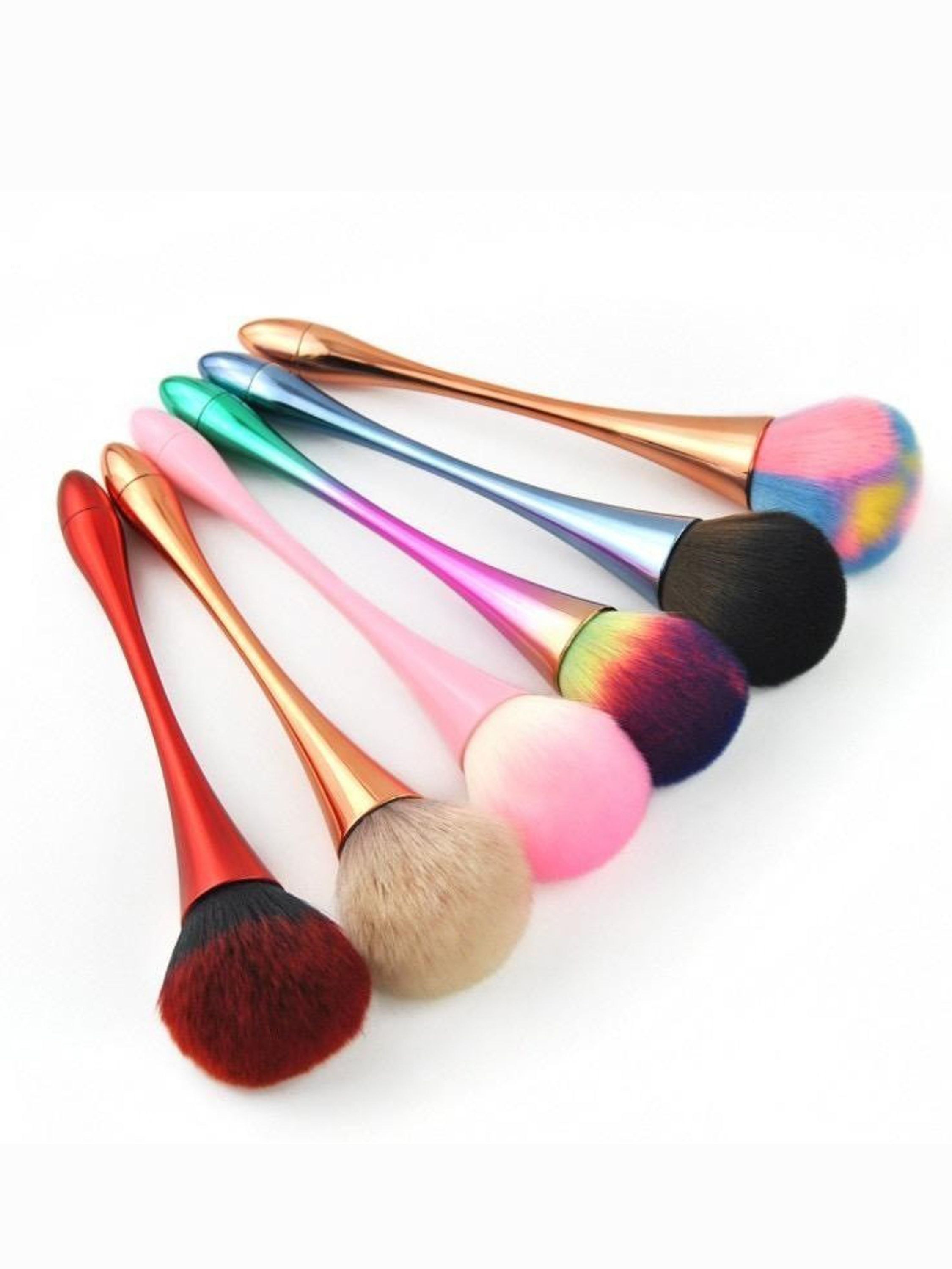 Pincel Largo para Base Pó Blush Ferramenta Profissional