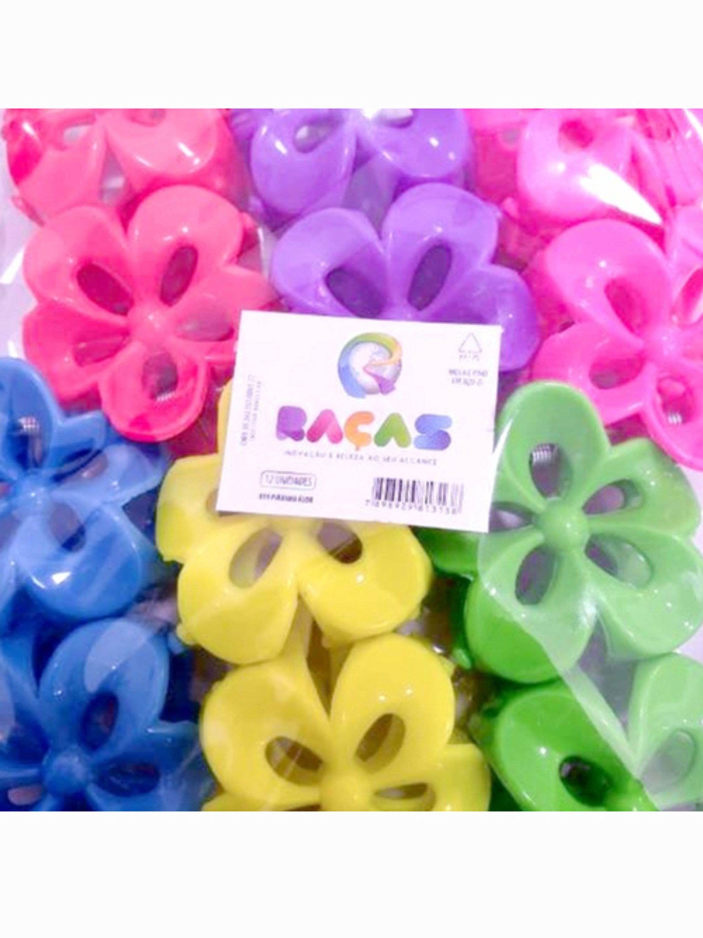 Kit Com 12 Piranhas de cabelo Flor / Cores Variadas