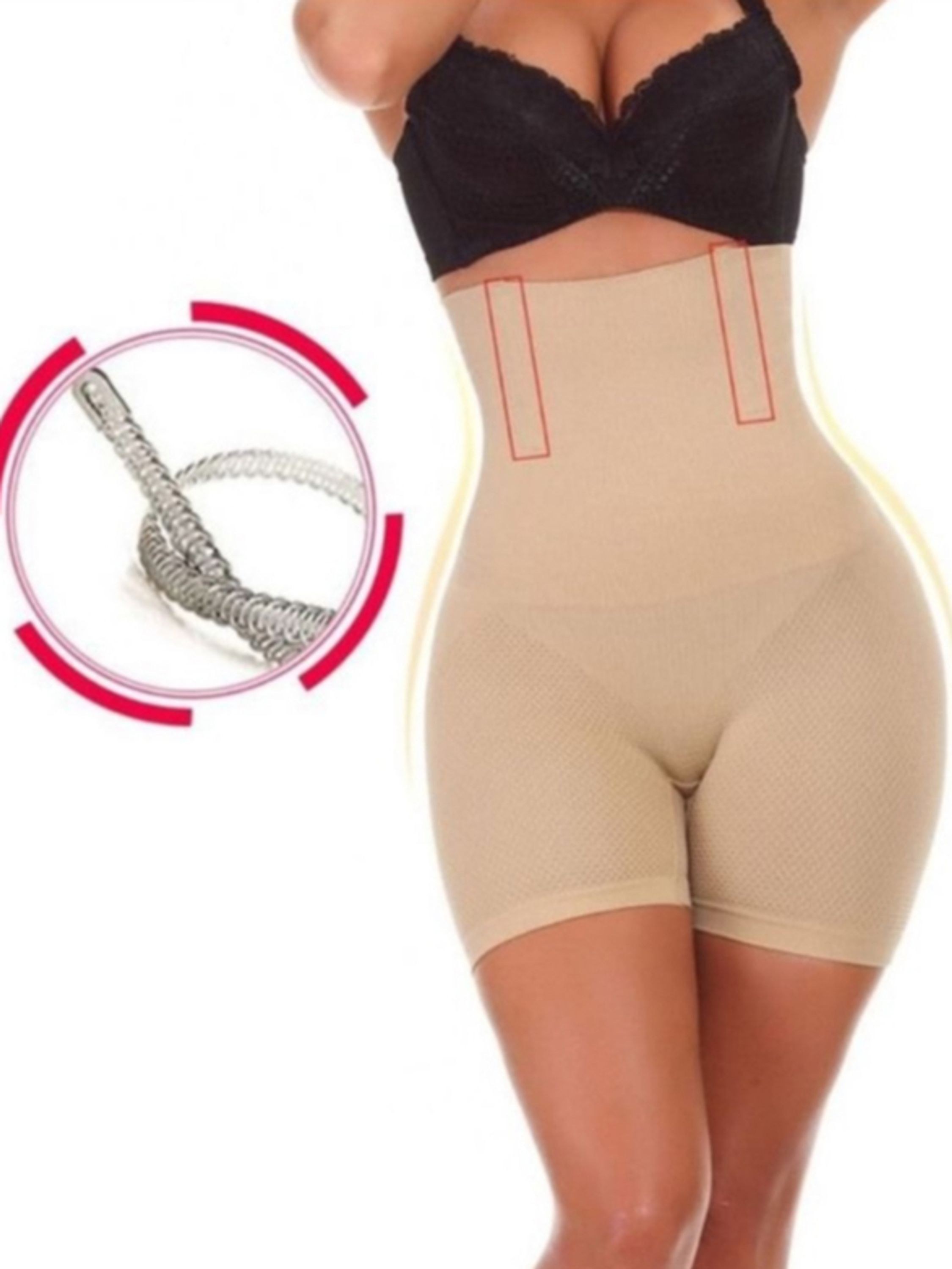 Cinta Shorts Modeladora 4 Barbatanas de AÇO Compressão