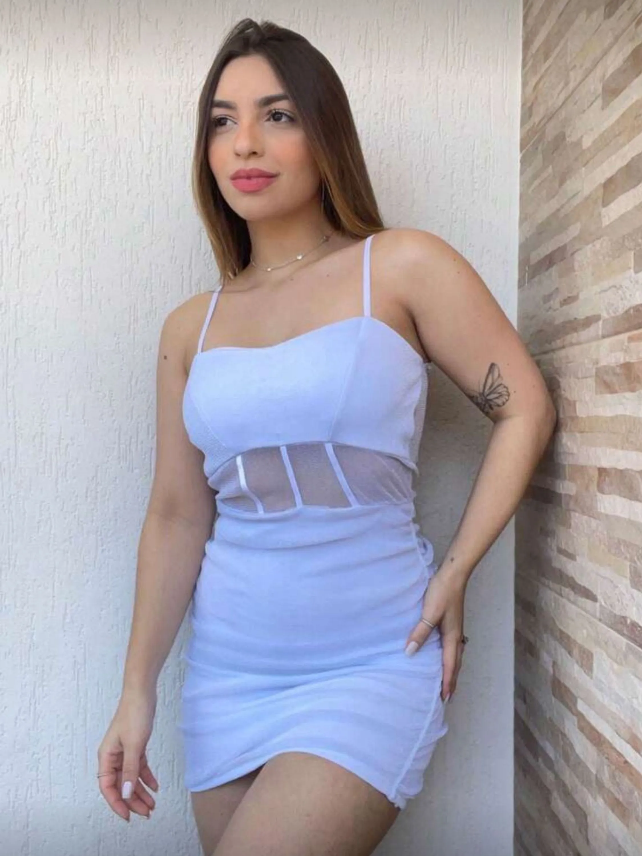 Vestido Feminino Lurex Réveillon com Bojo e Forro
