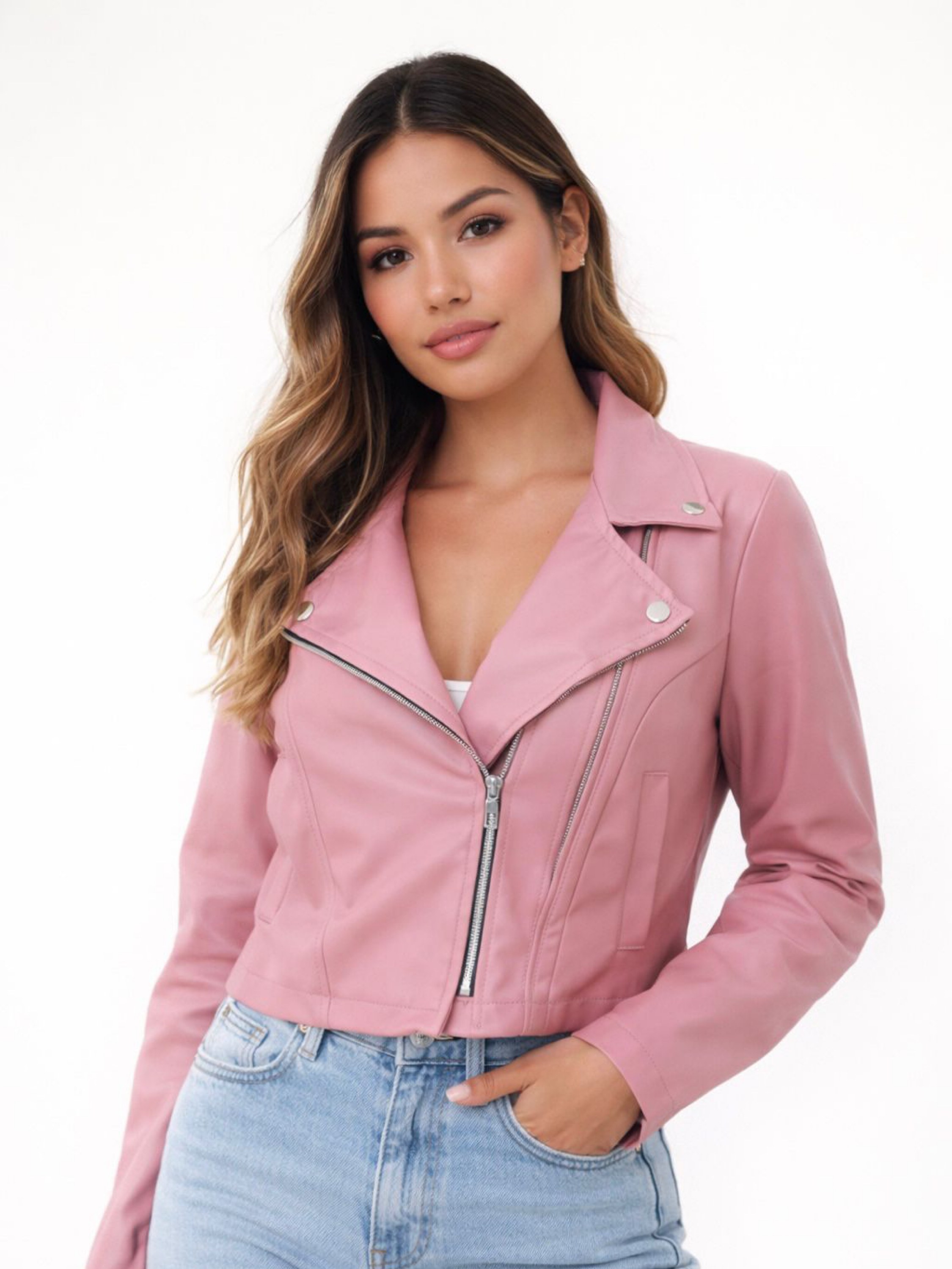 Jaqueta Courino Motoqueira Feminina