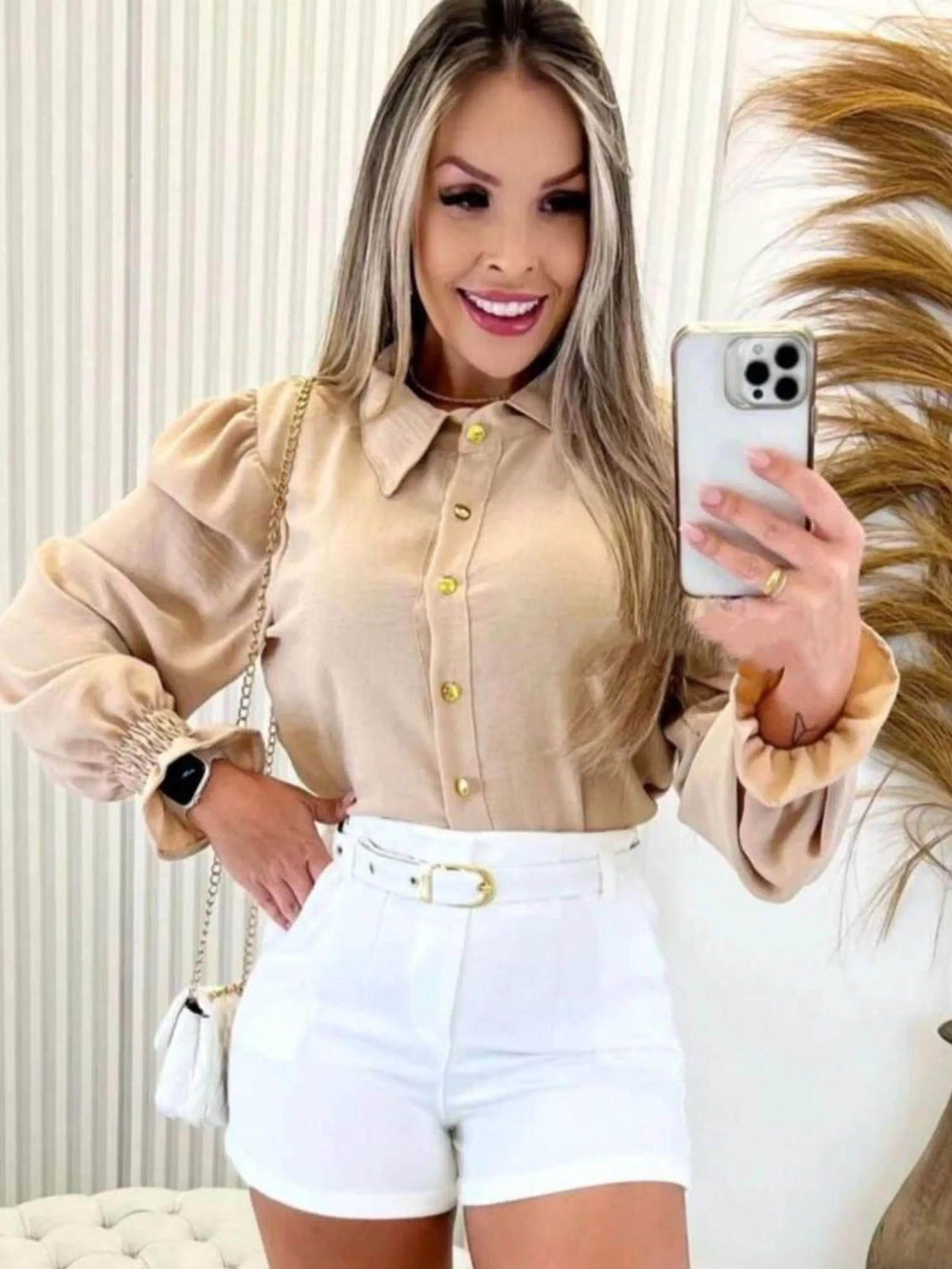 Camisa Feminina Social Com Botão