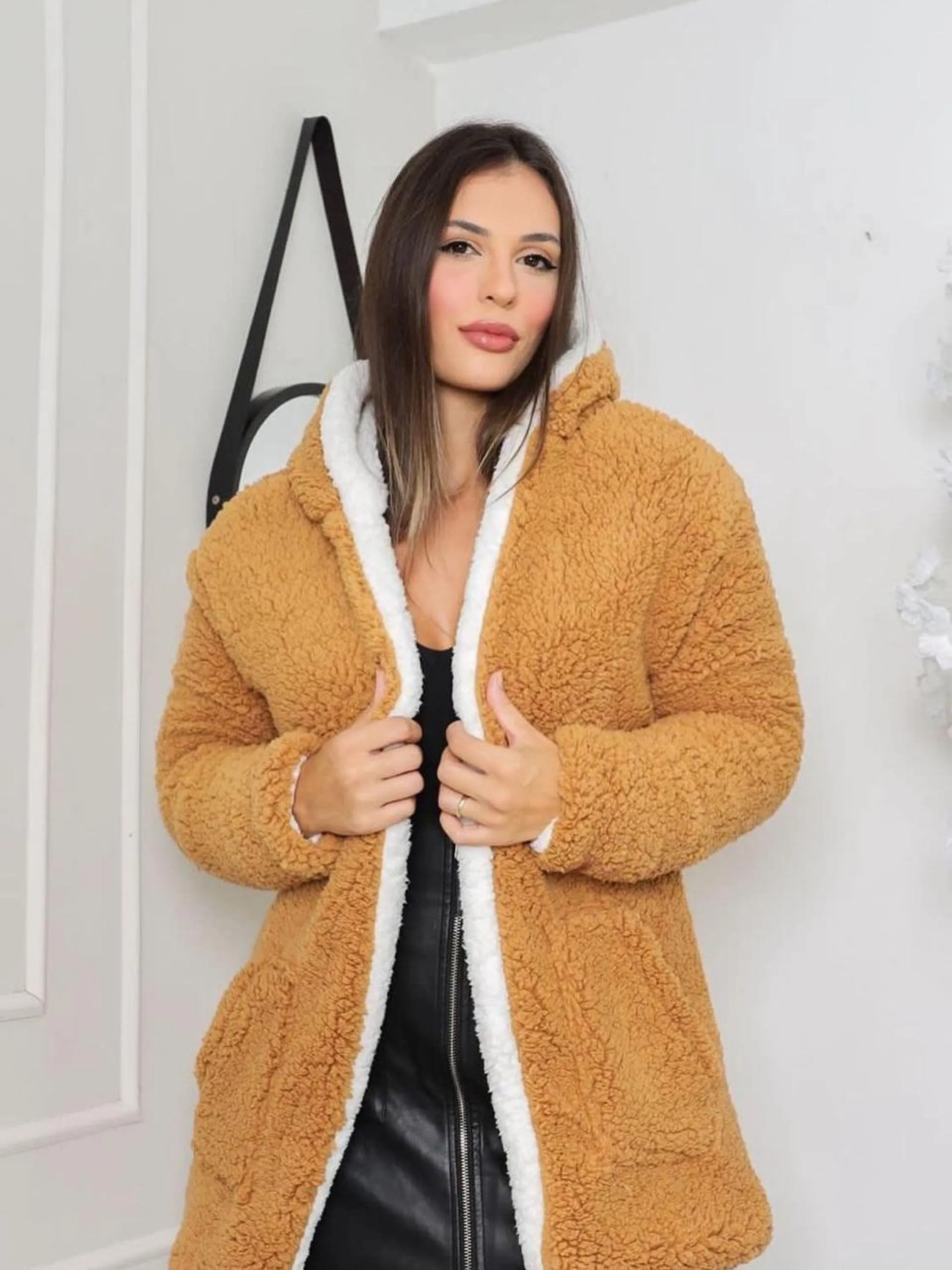Casaco Teddy de Inverno Dupla Face Pelúcia