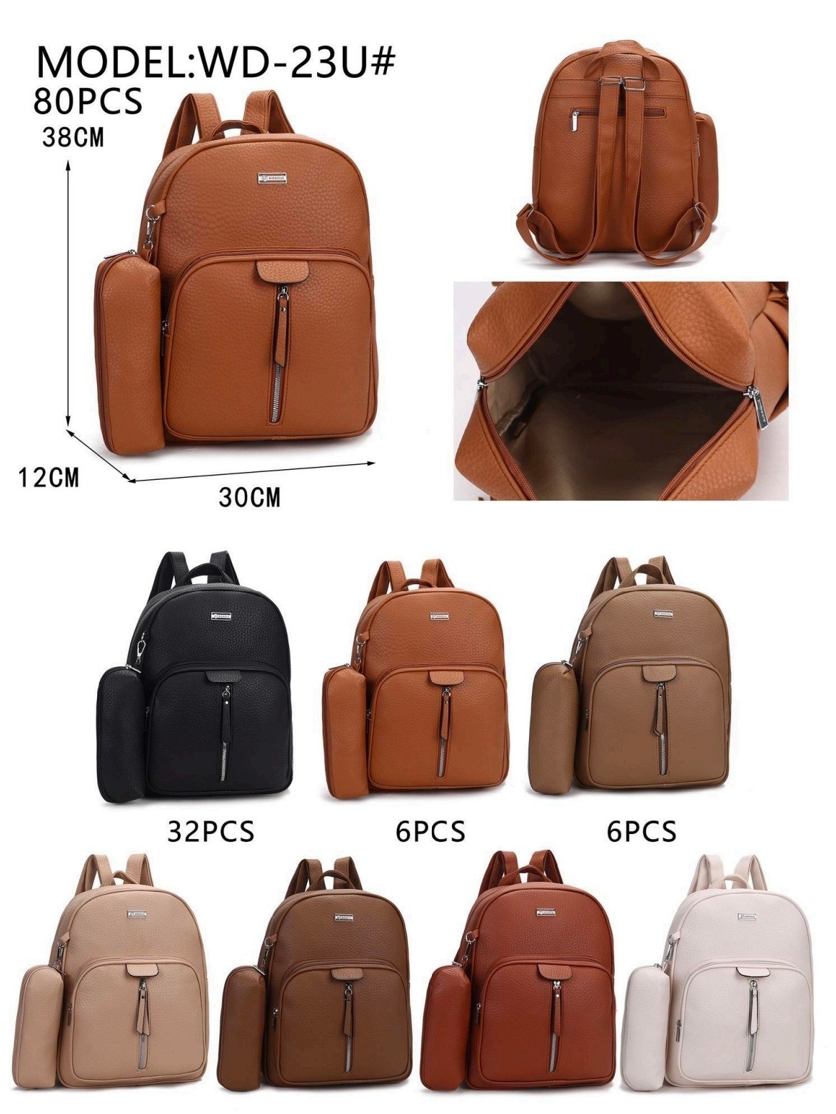 Mochila casual com estojo para lápis 23U