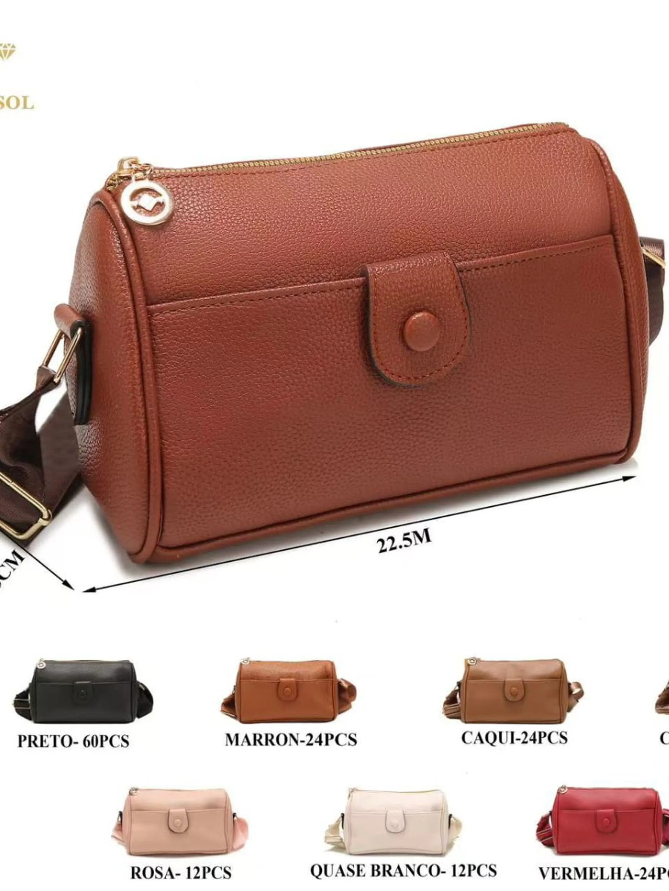 Bolsa tiracolo de banda larga da moda LA331