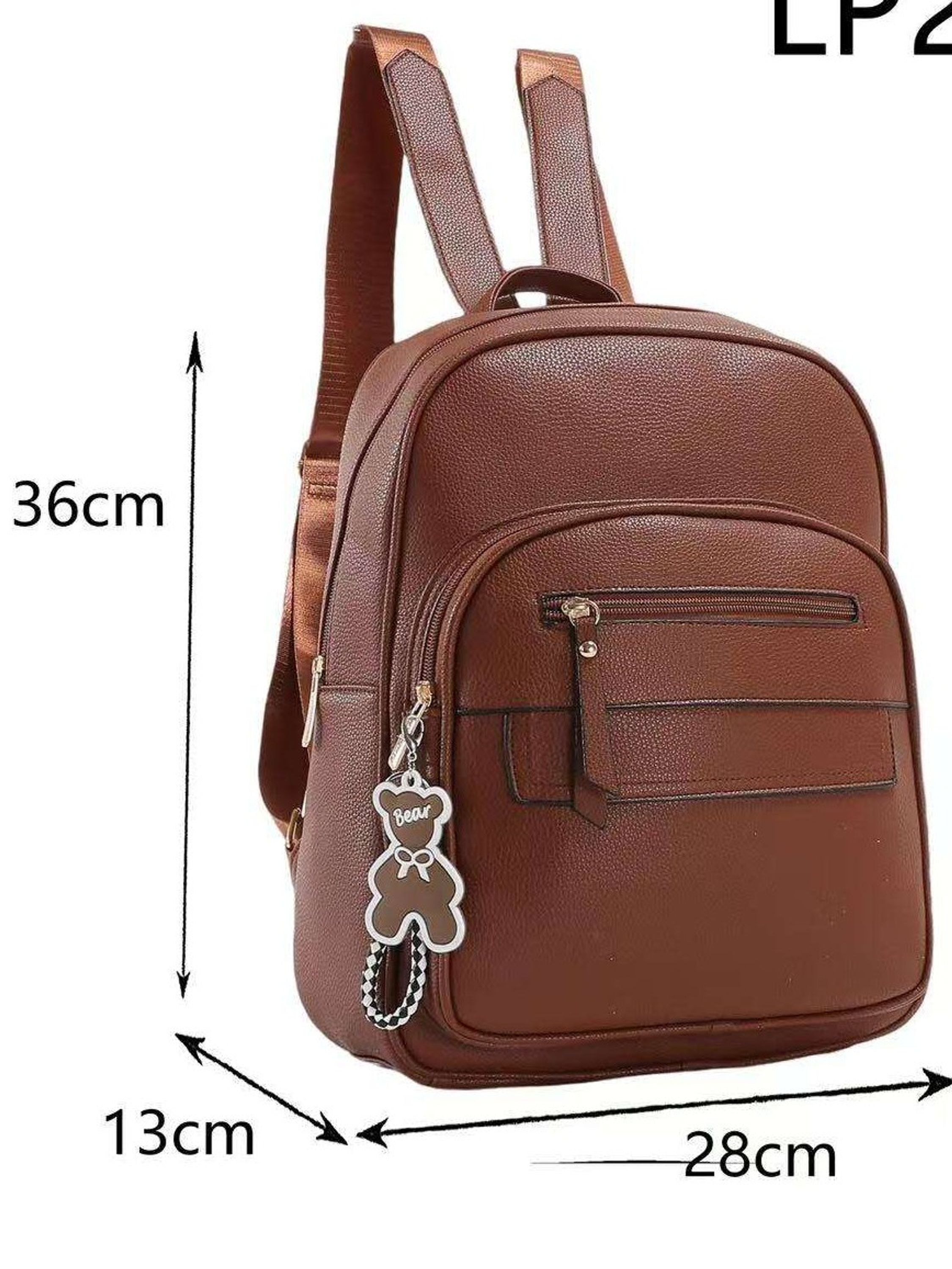 Mochila casual fashion com chaveiro LP2515-9