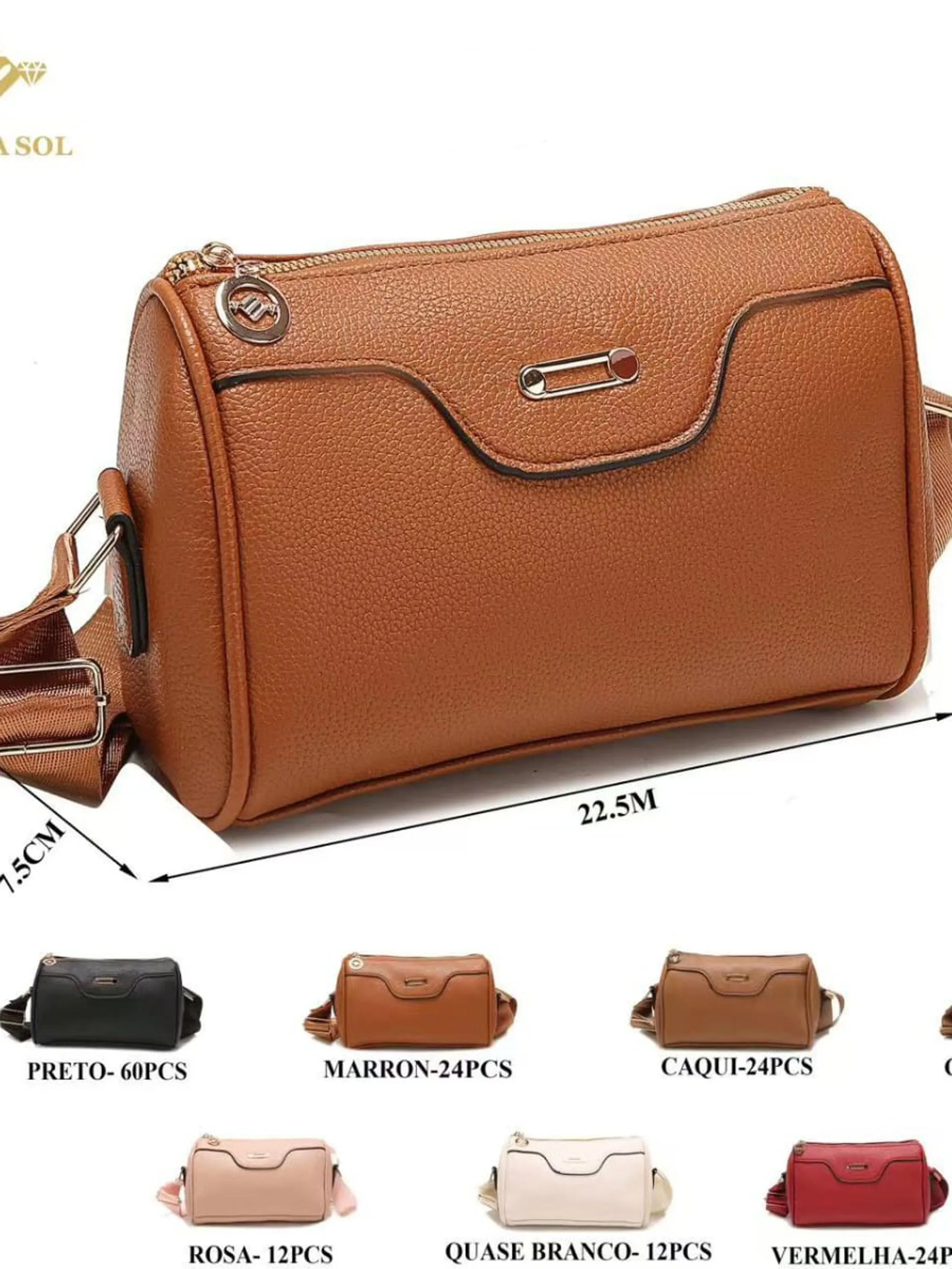Bolsa tiracolo de banda larga da moda LA331