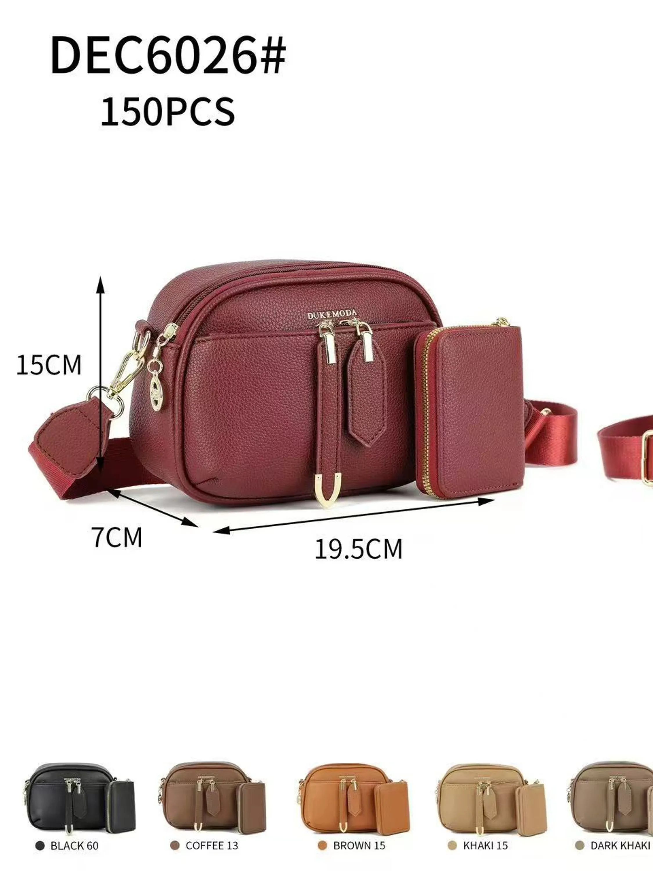 Bolsa feminina casual da moda com carteira DEC6026