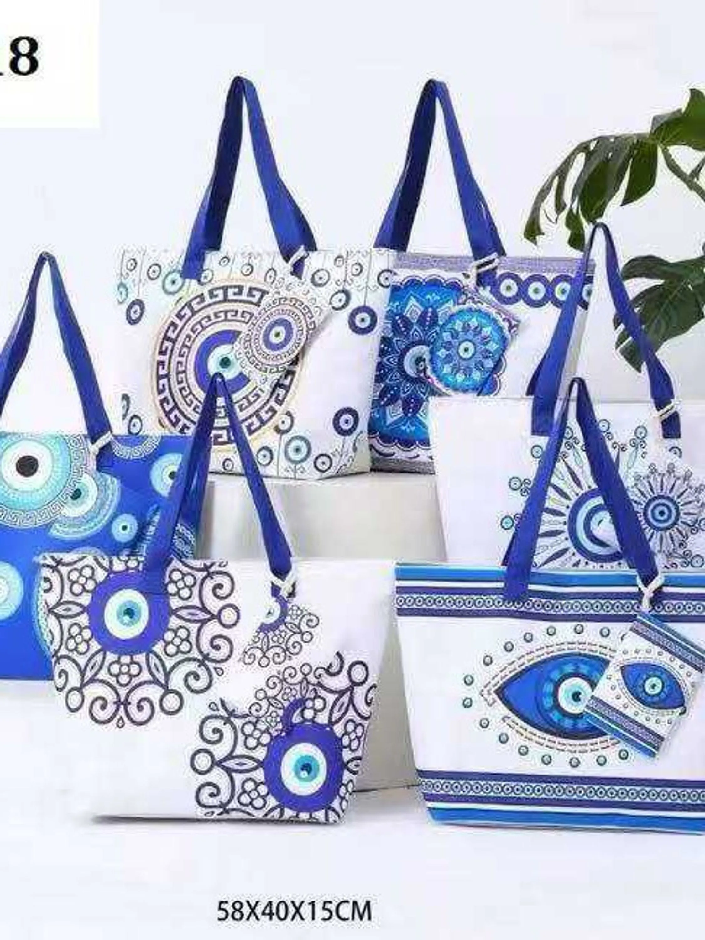 Bolsa de praia feminina casual 25018
