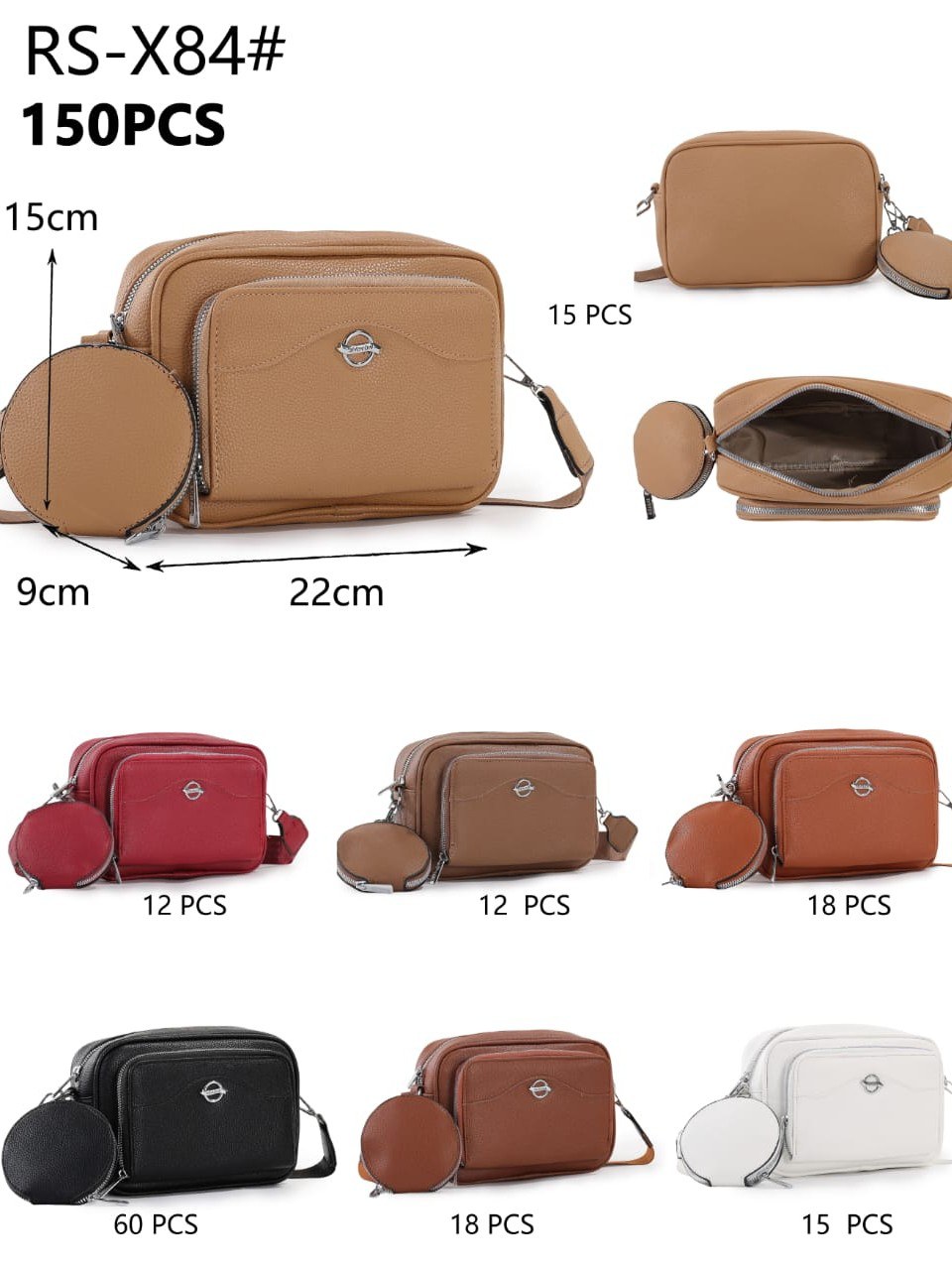 Bolsa transversal feminina casual e elegante X84
