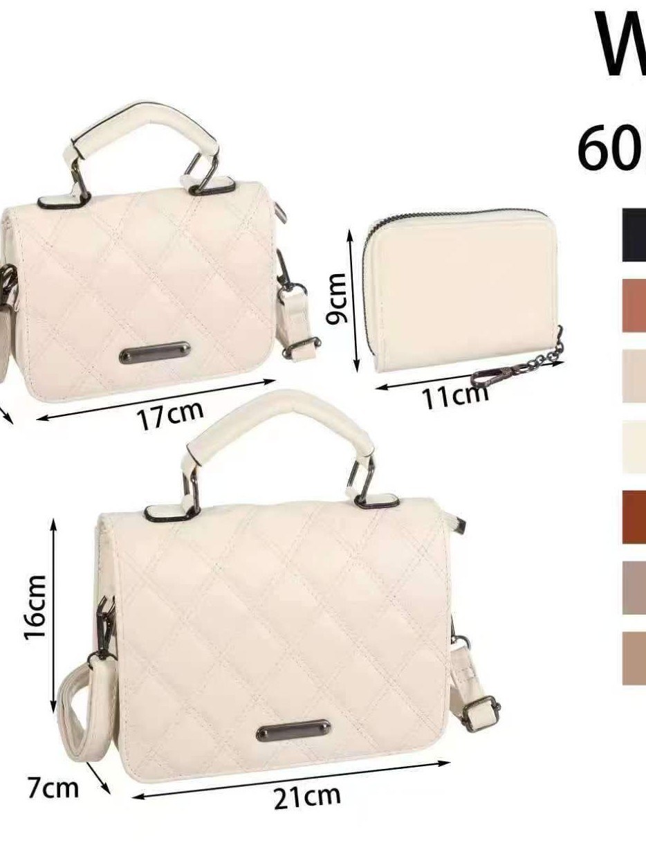 Conjunto feminino casual de duas peças com carteira.9