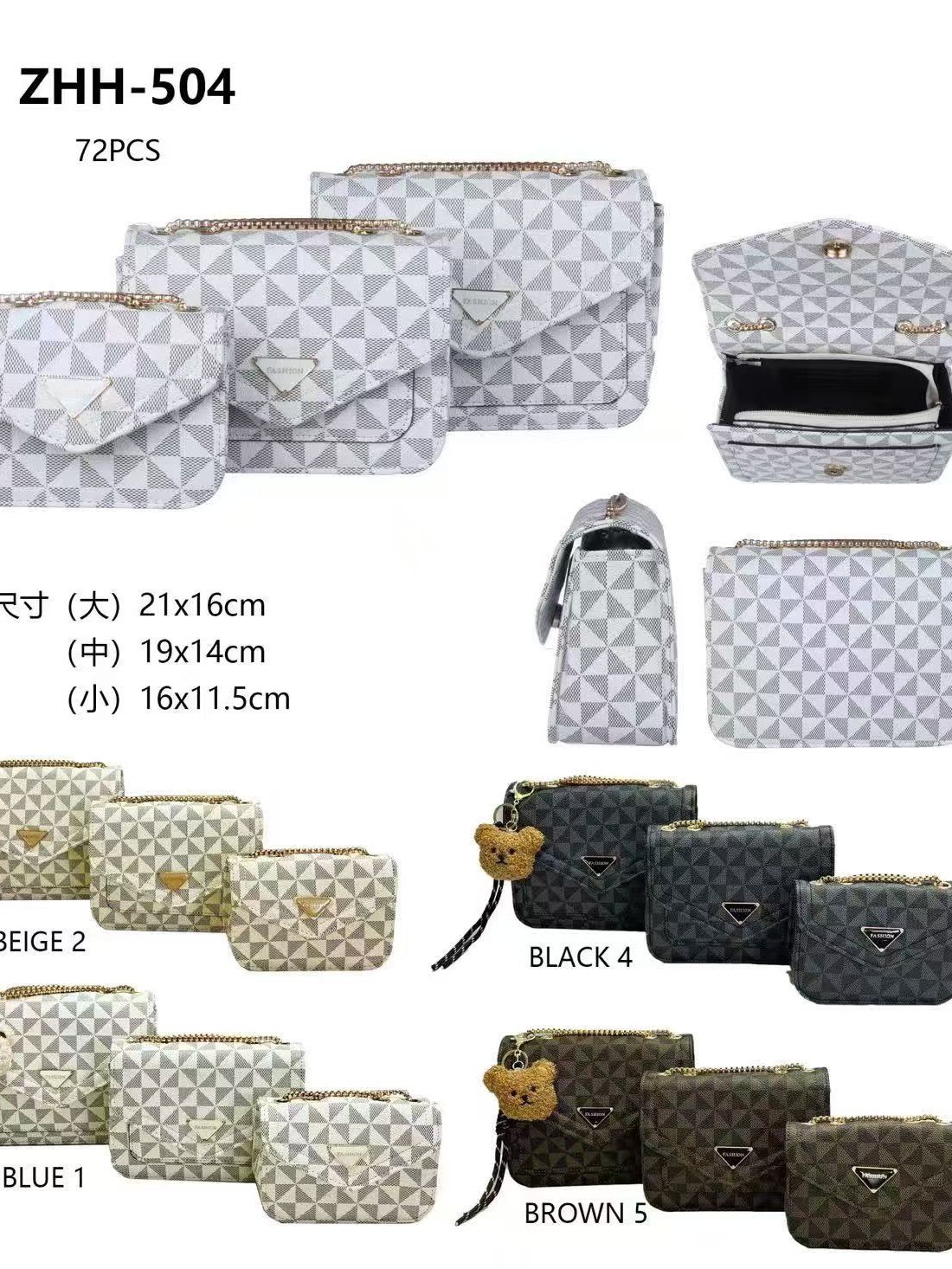 Bolsas femininas modernas e casuais kit 504