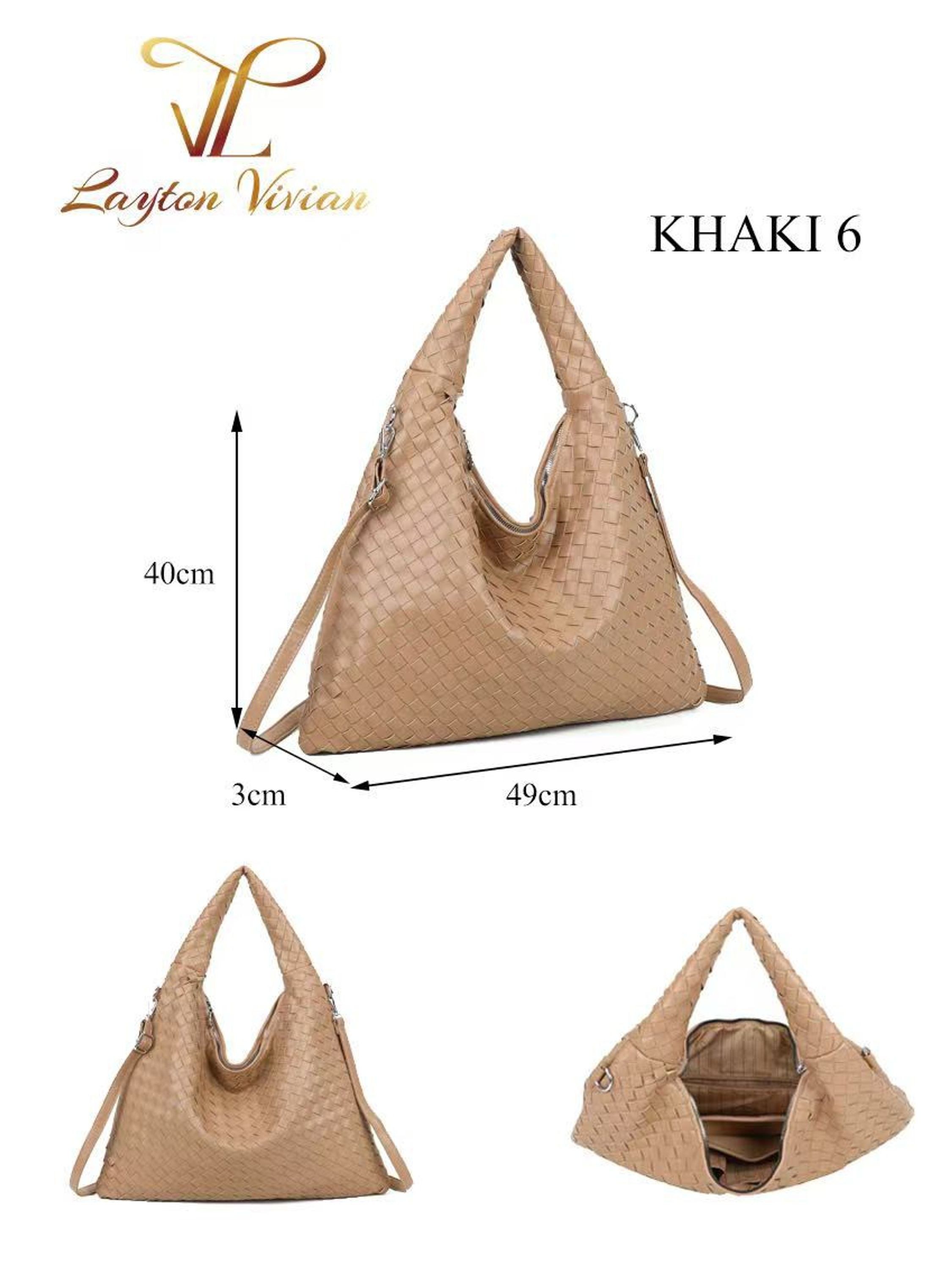 Bolsas elegantes de couro trançado à mão 77811